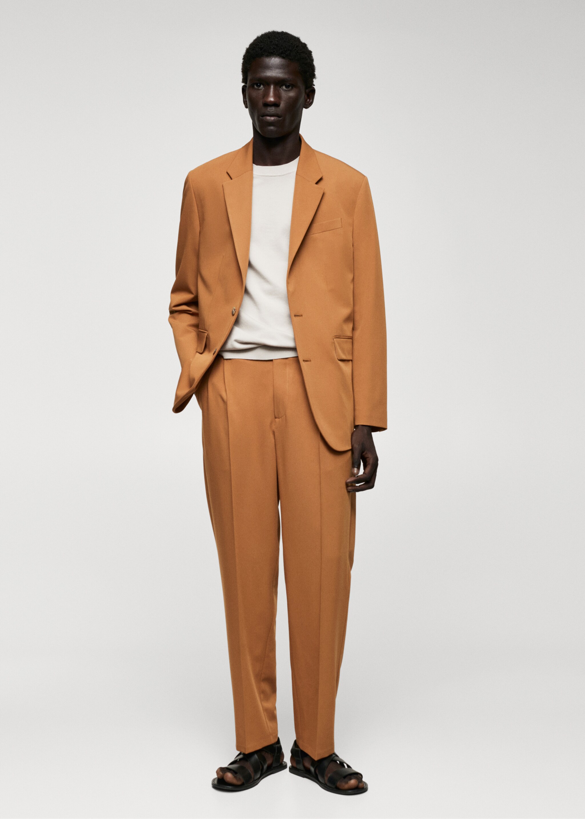 Regular fit suit blazer - General plane, Orange. Ref: 57010717-00.