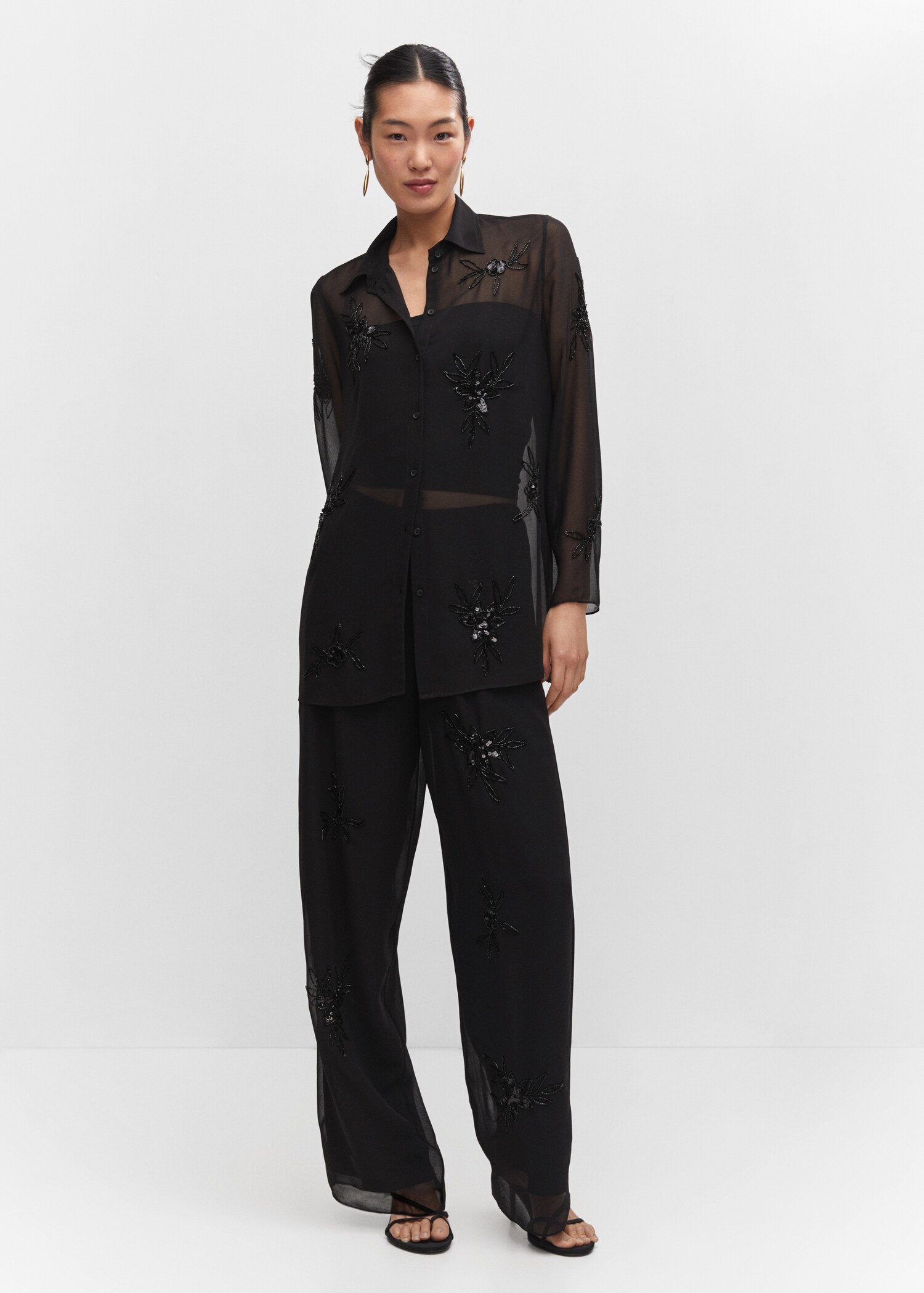 Chemise détails perlés - Plan général