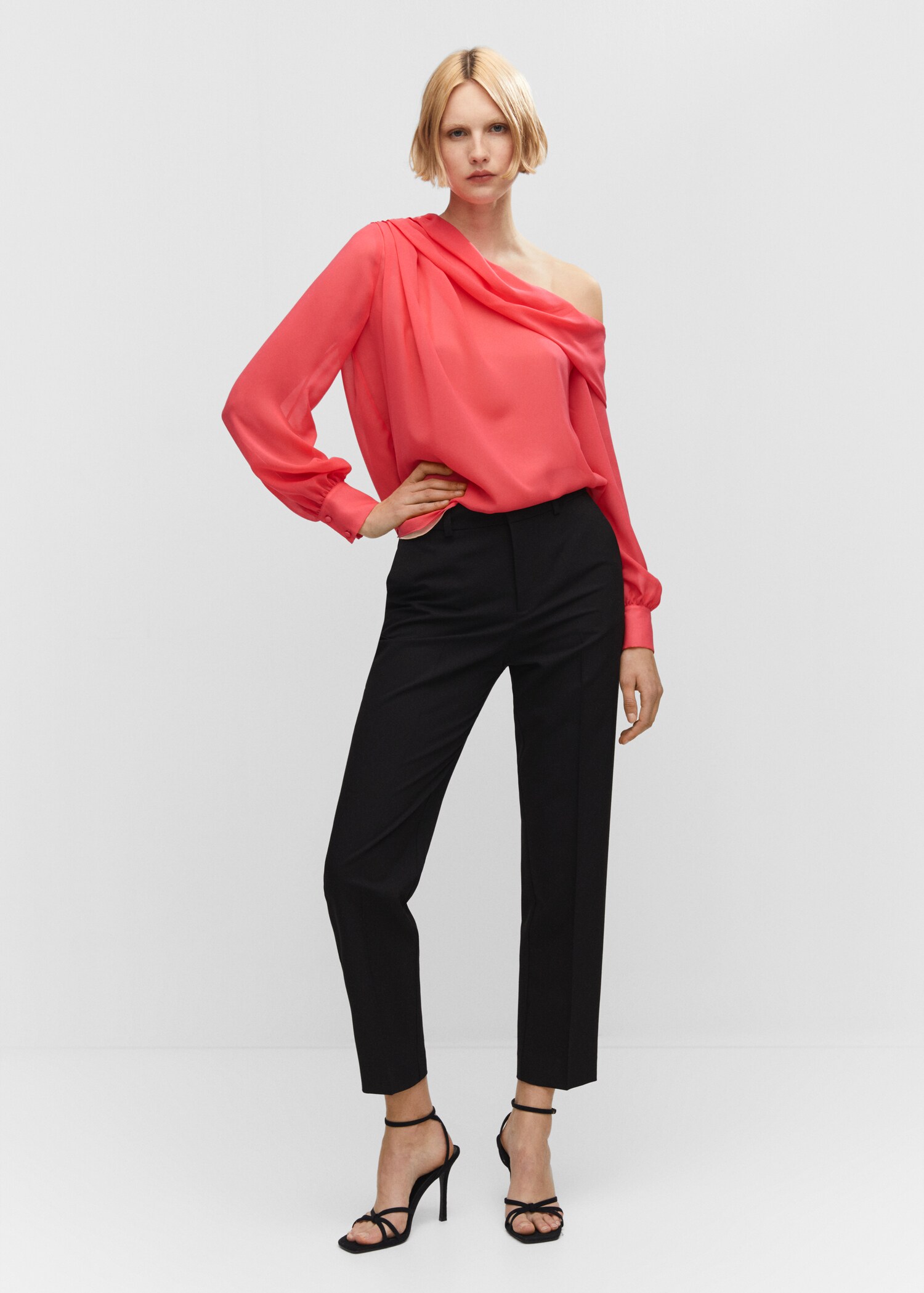 Asymmetrische Oversized-Bluse - Allgemeine Ansicht