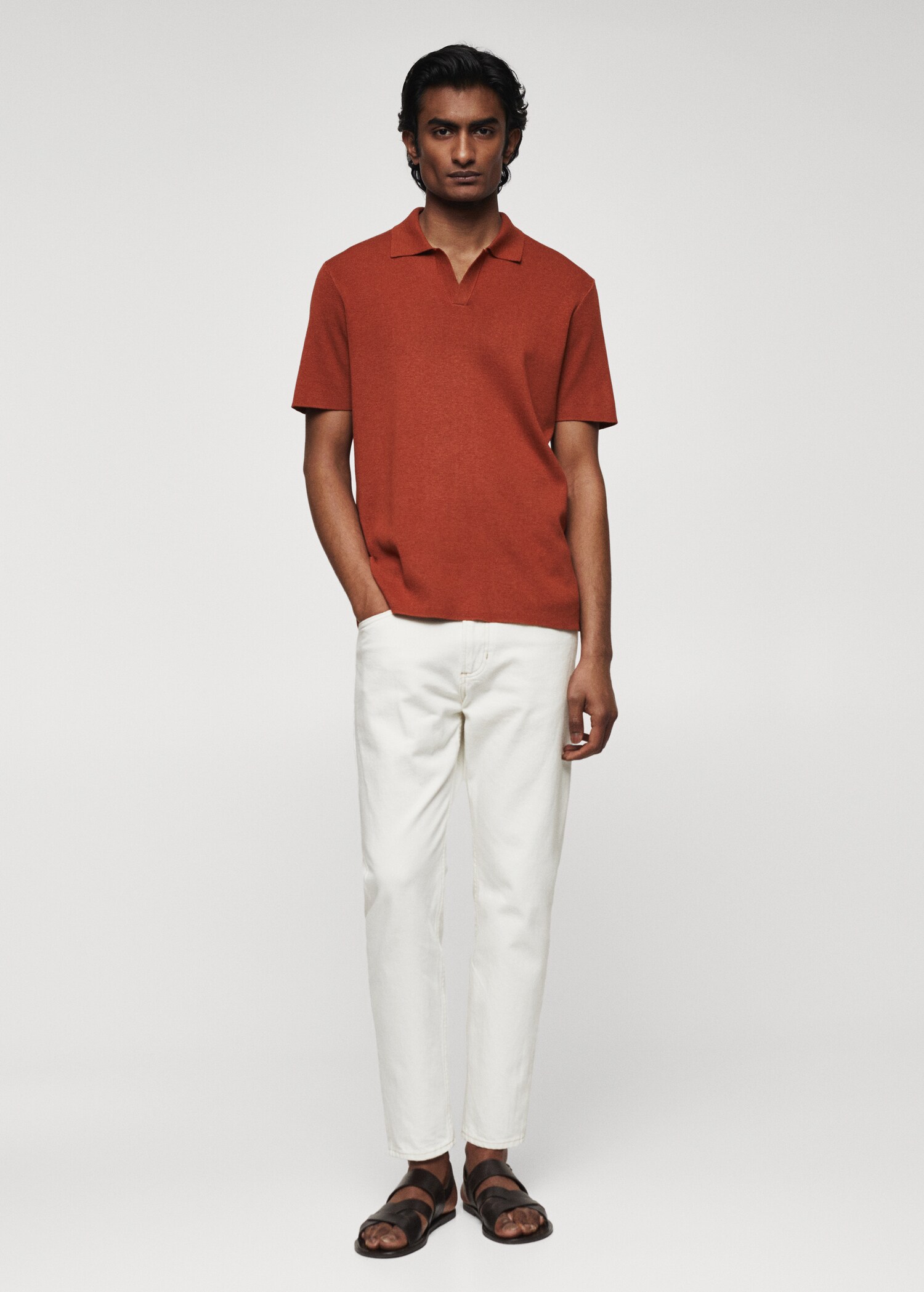 Feinstrick-Poloshirt - Allgemeine Ansicht