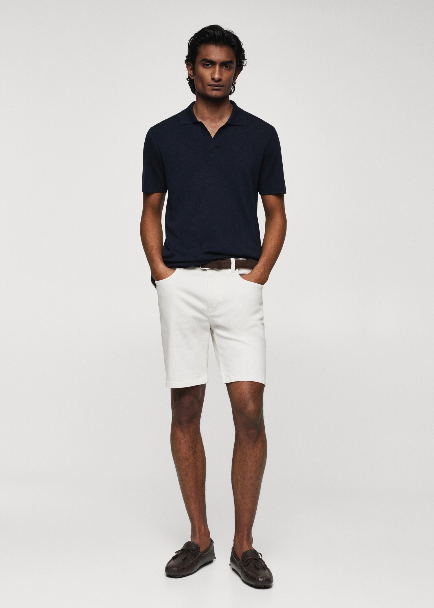 Feinstrick-Poloshirt - Allgemeine Ansicht