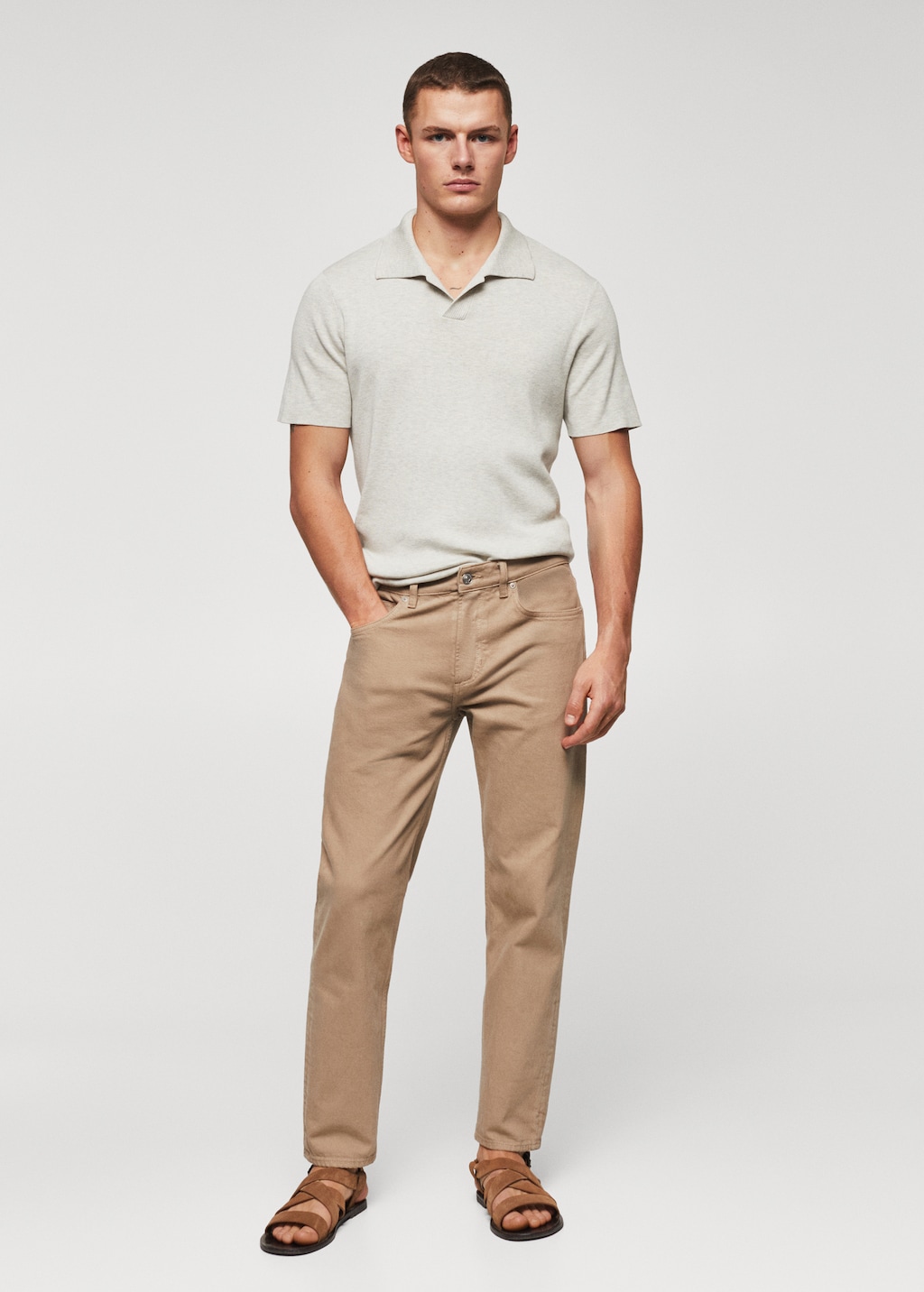Fine knit polo shirt Men MANGO OUTLET United Kingdom