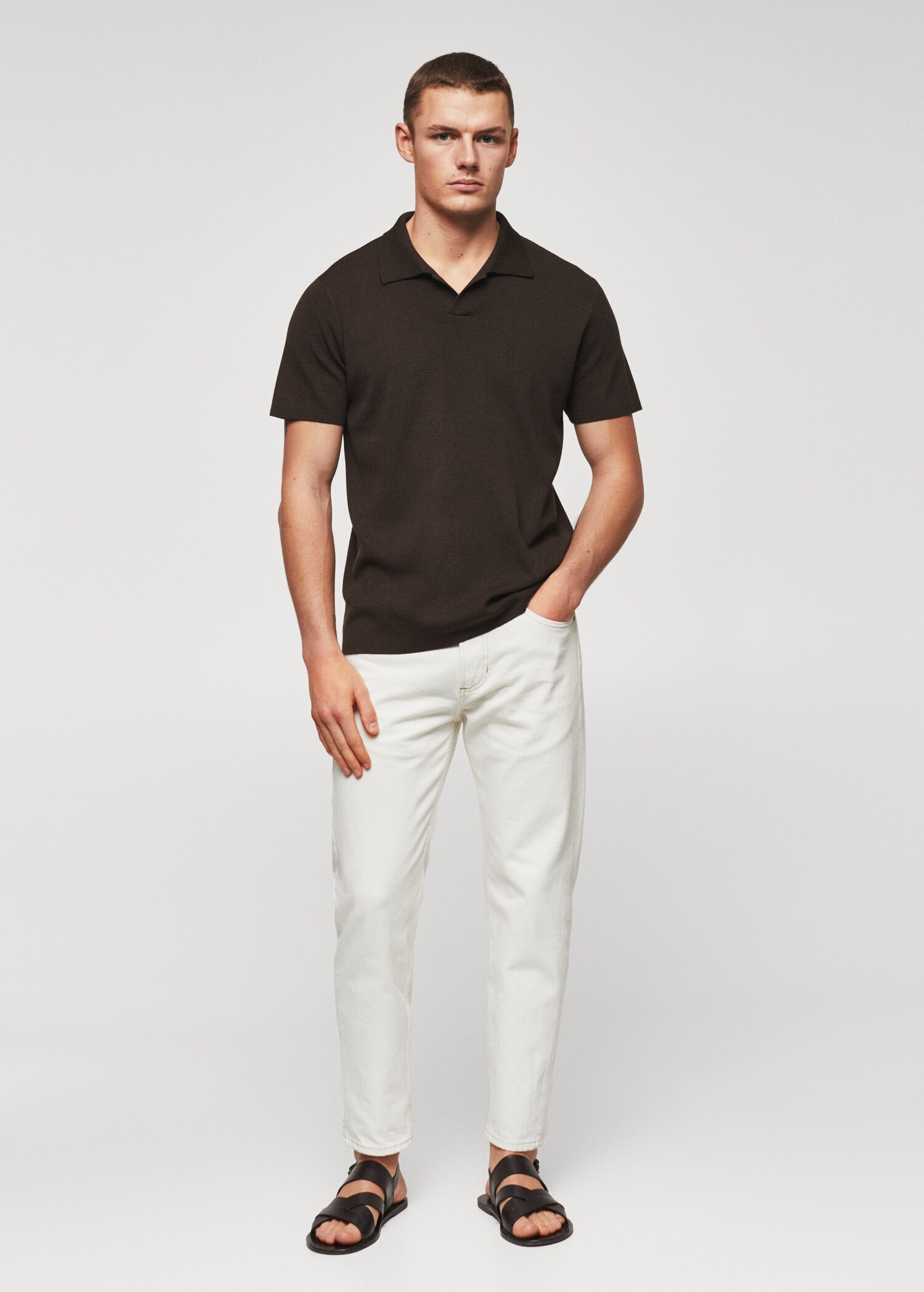 Fine-knit polo shirt - General plane