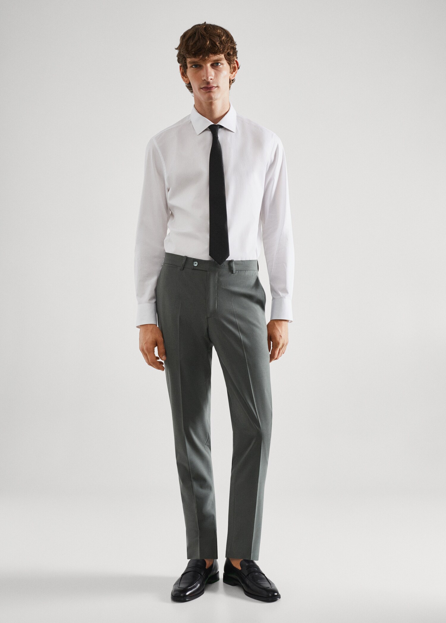 Pantaloni completo lana slim-fit - Piano generale