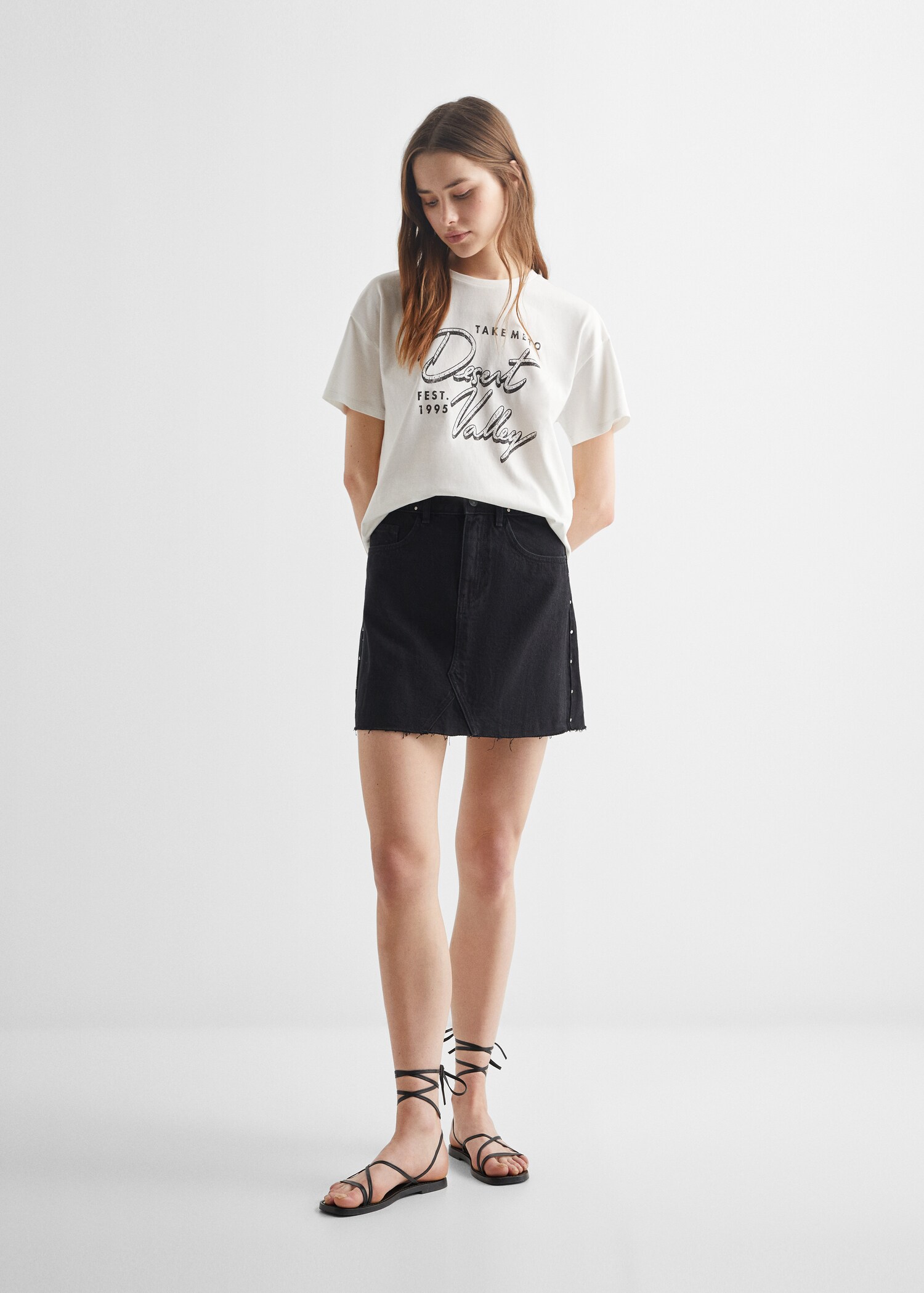 Printed cotton-blend T-shirt - General plane