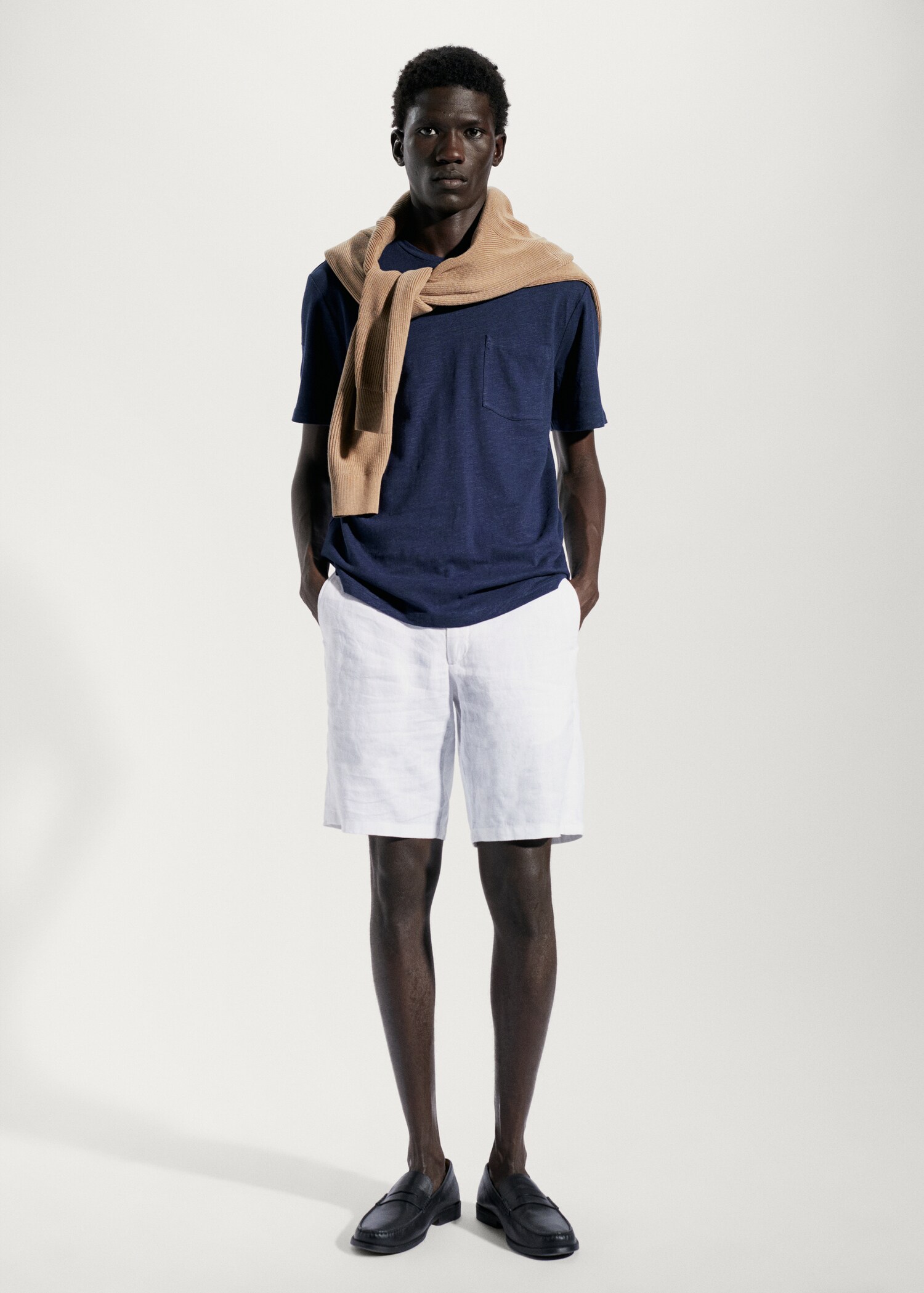 Cotton-linen pocket t-shirt - General plane