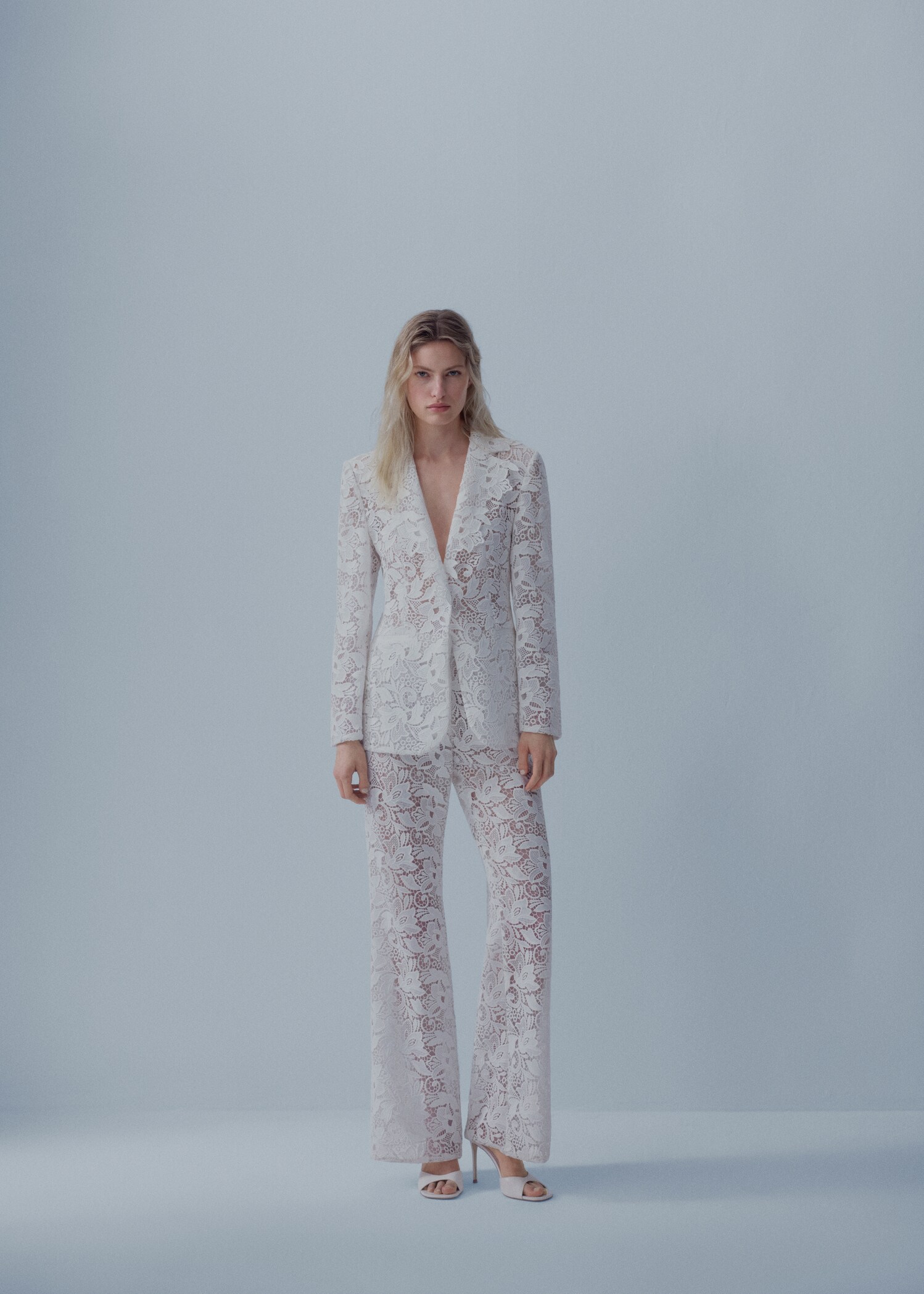 Guipure suit jacket - General plane