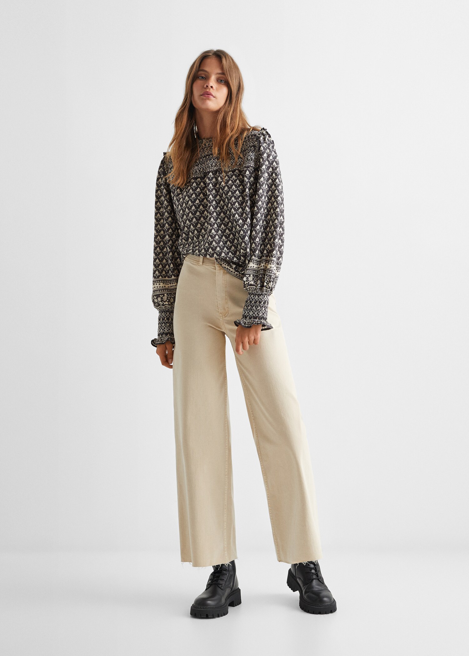 Blusa stampata increspata - Piano generale