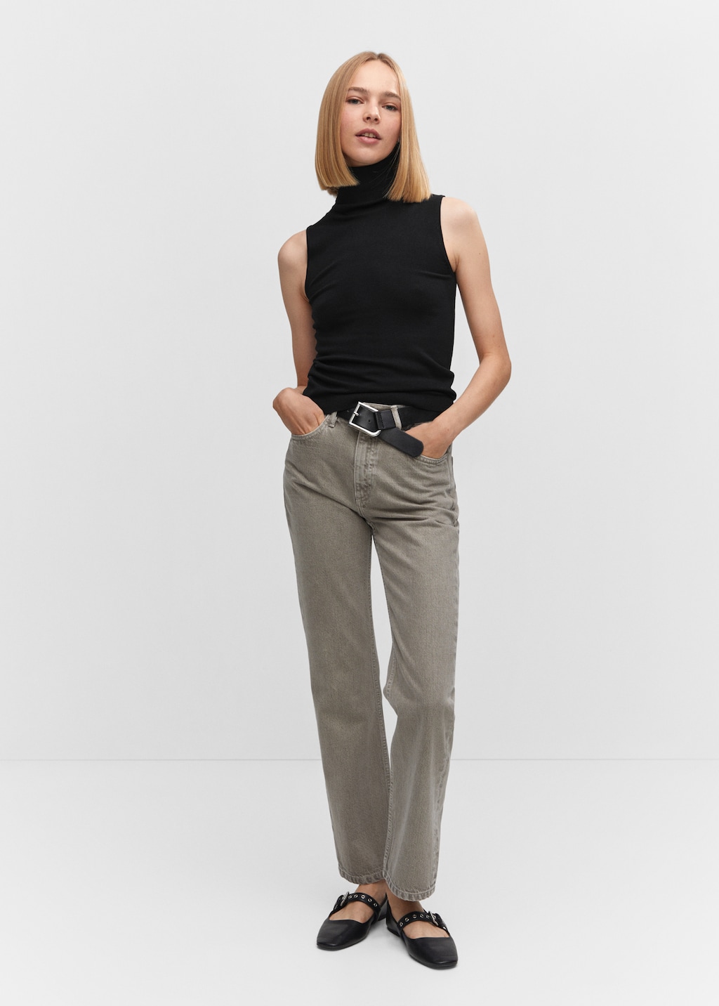 Turtleneck knit top - Women | MANGO OUTLET USA