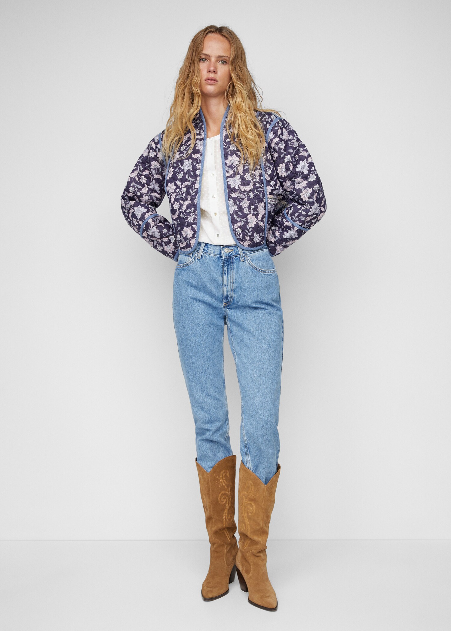 Plumetis katoenen blouse - Overzichtstekening