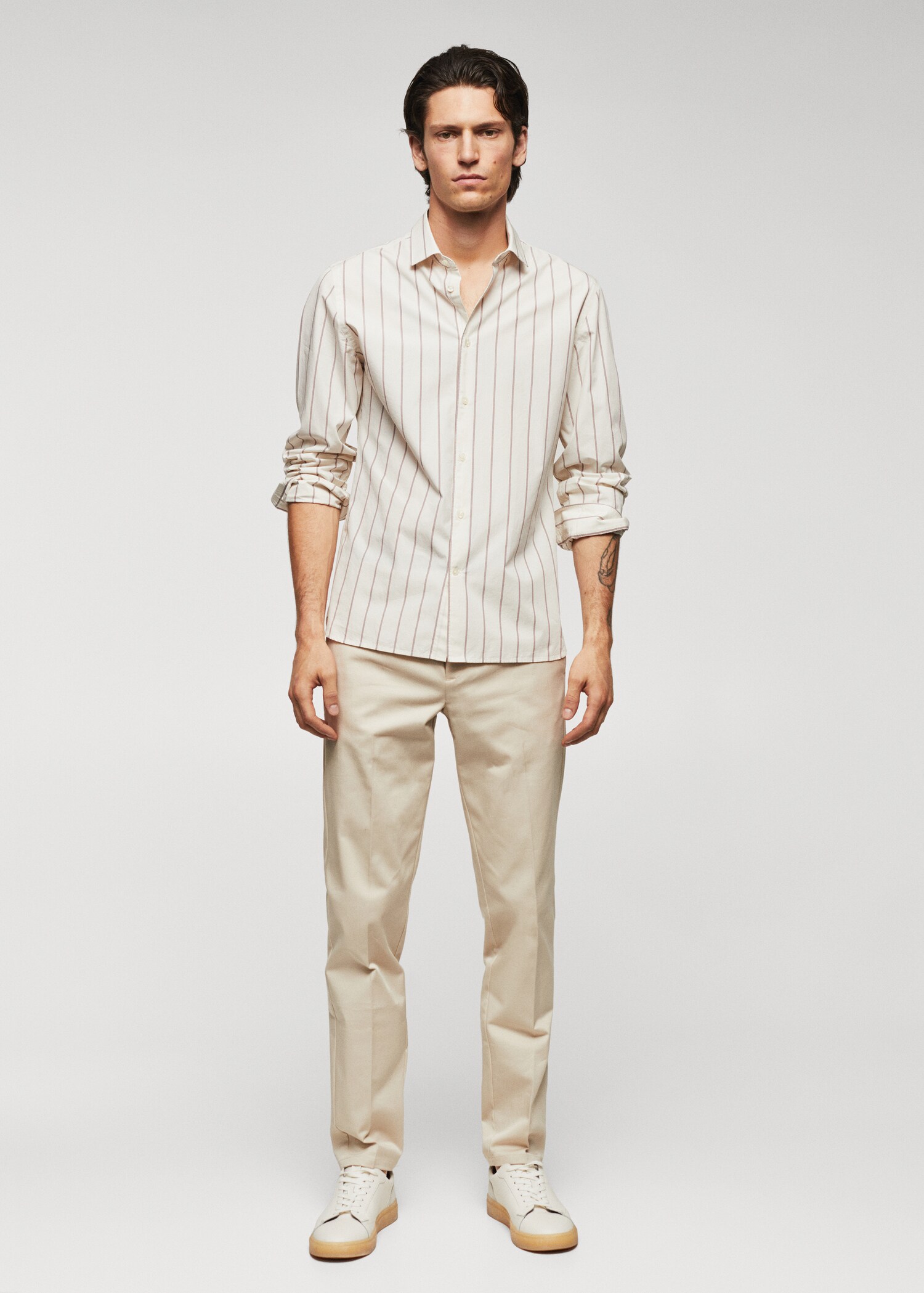Chemise 100 % coton rayures - Plan général