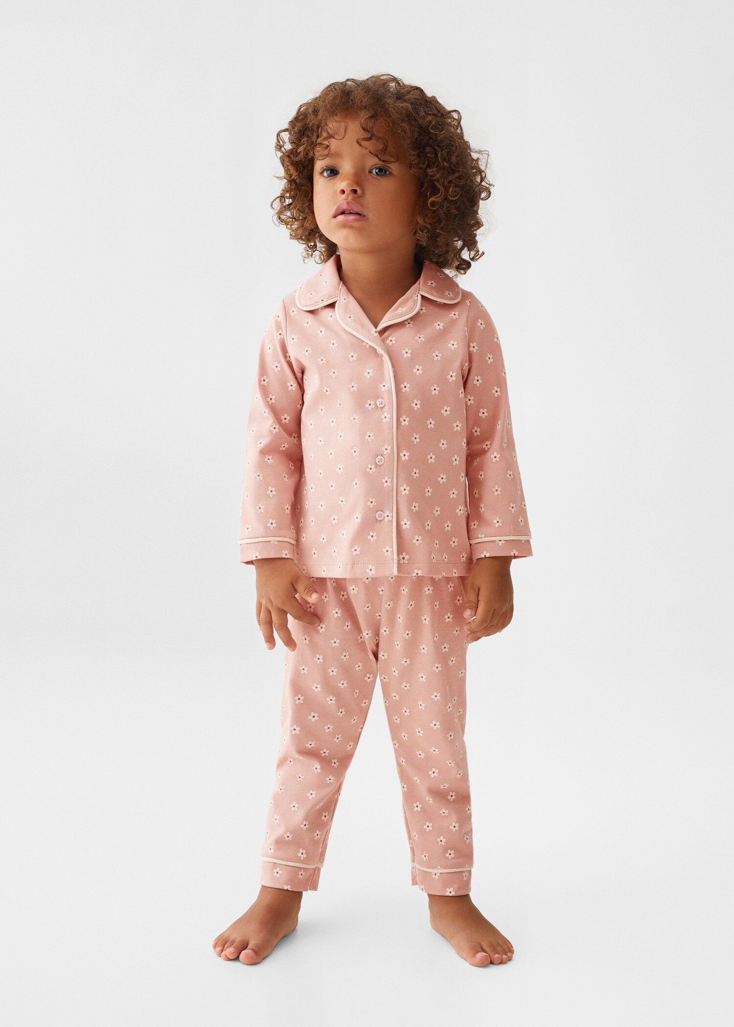 Pijama flors cotó - Pla general