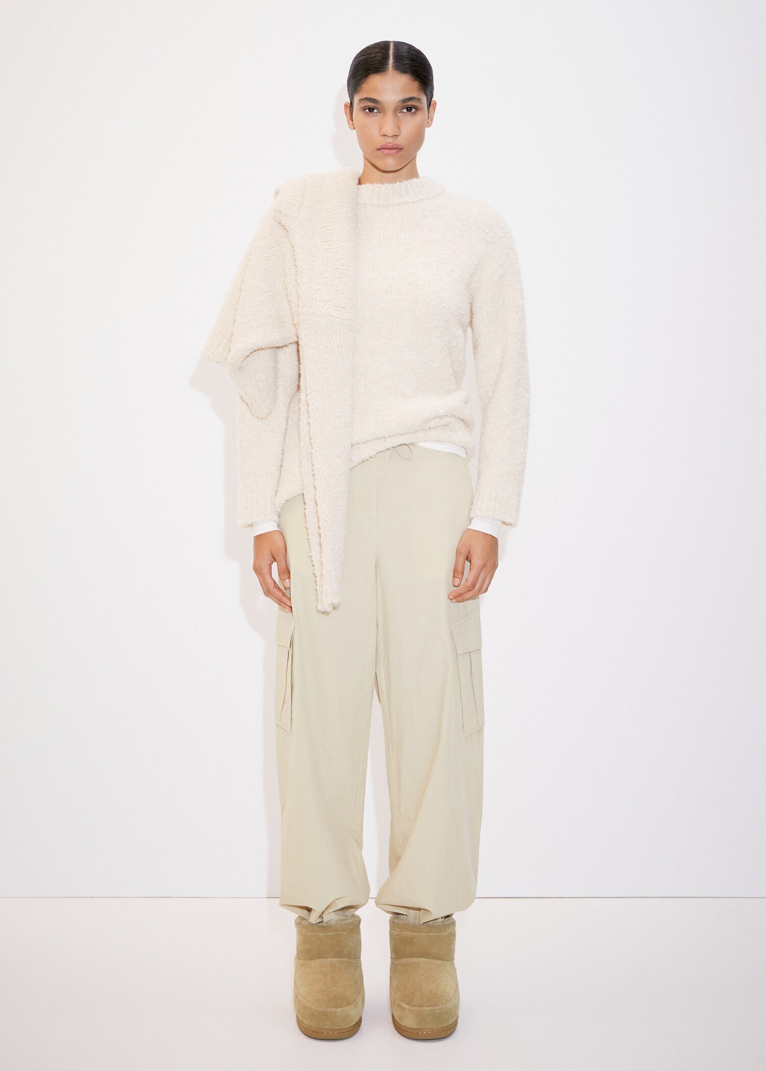 Cotton cargo trousers - General plane