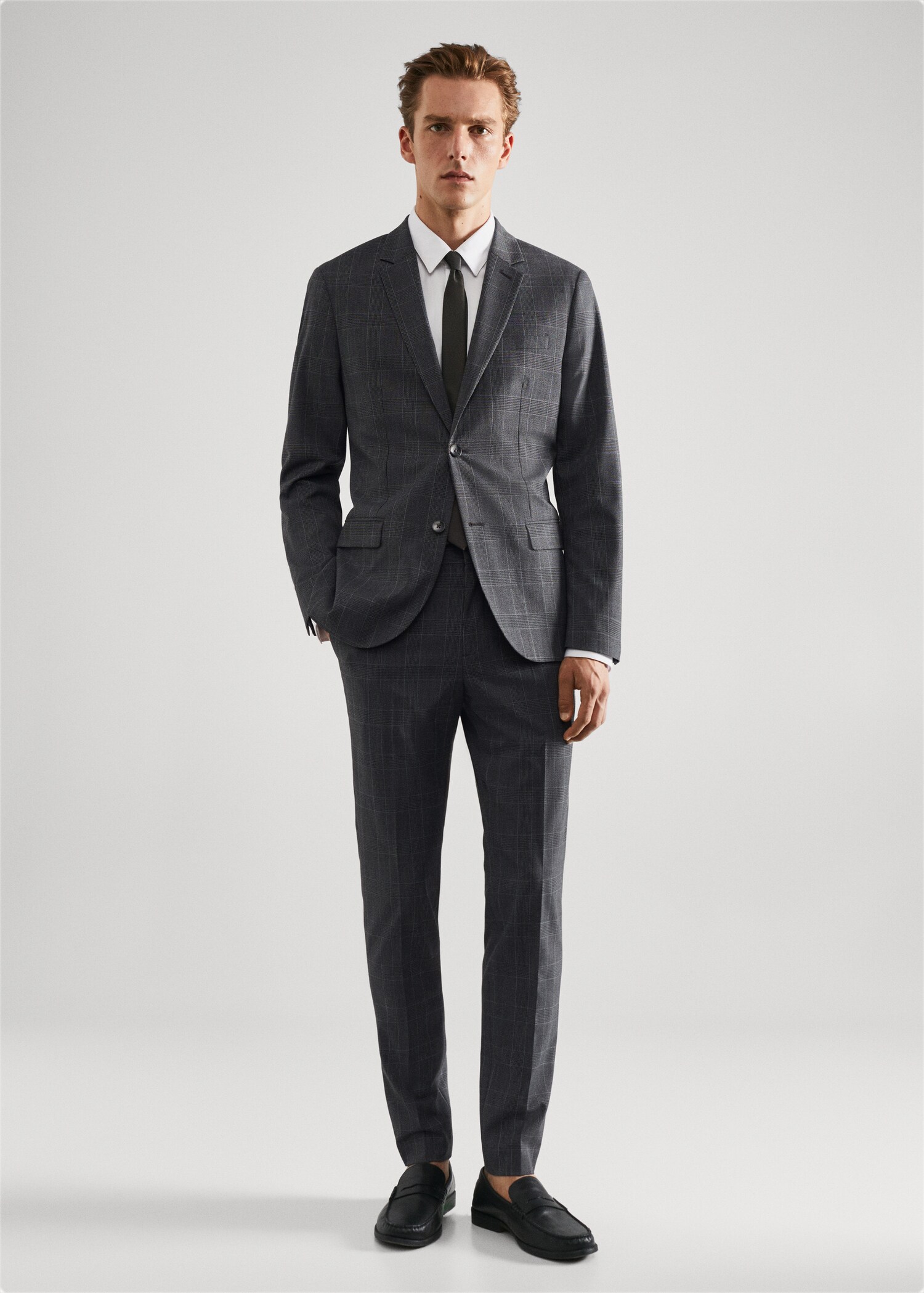 Oblekové sako super slim fit s kostkou - Celkový náhled