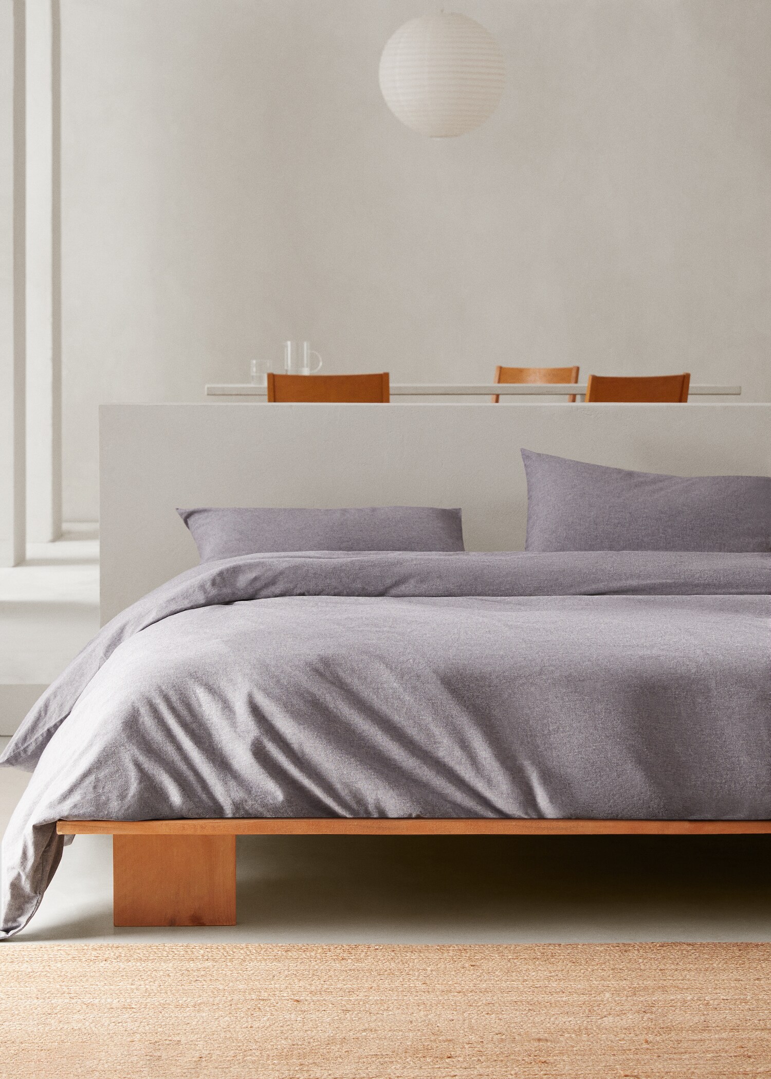 Jeansfarbiger Bettbezug für 150/160 cm Bett - Allgemeine Ansicht