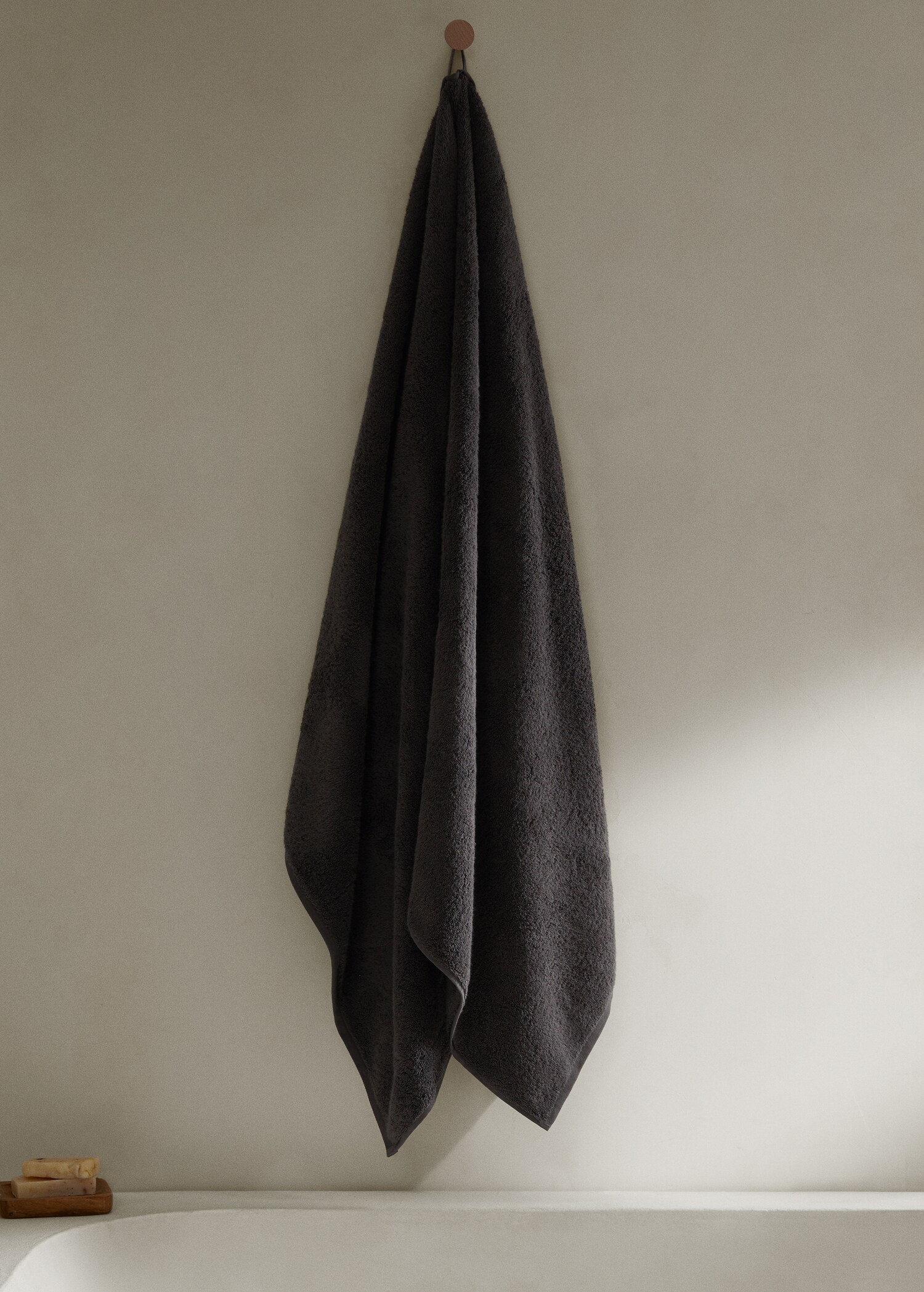 600gr/m2 cotton bath towel 90x150cm - General plane