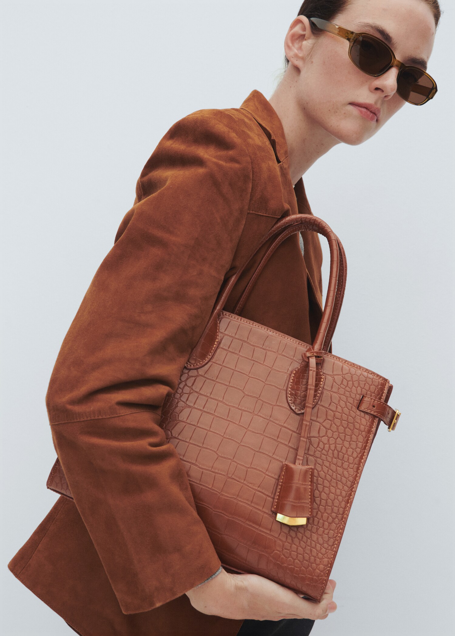 Bolso doble asa efecto coco - Plano general