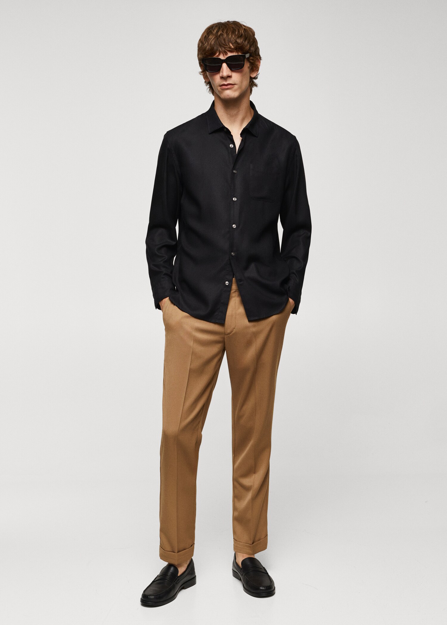100% tencel shirt with pocket - General plane
