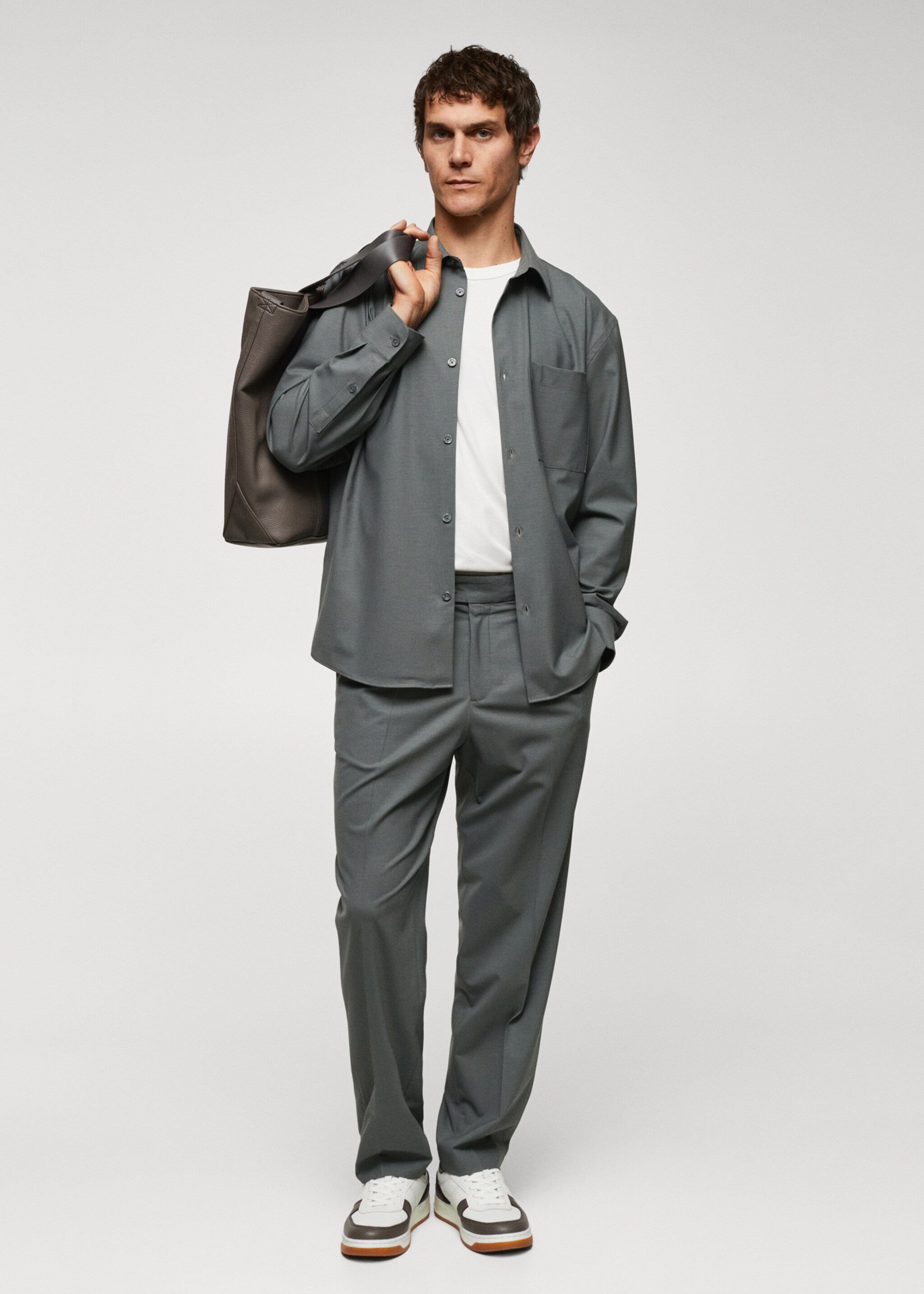 Relaxed-fit wool pants - General plane