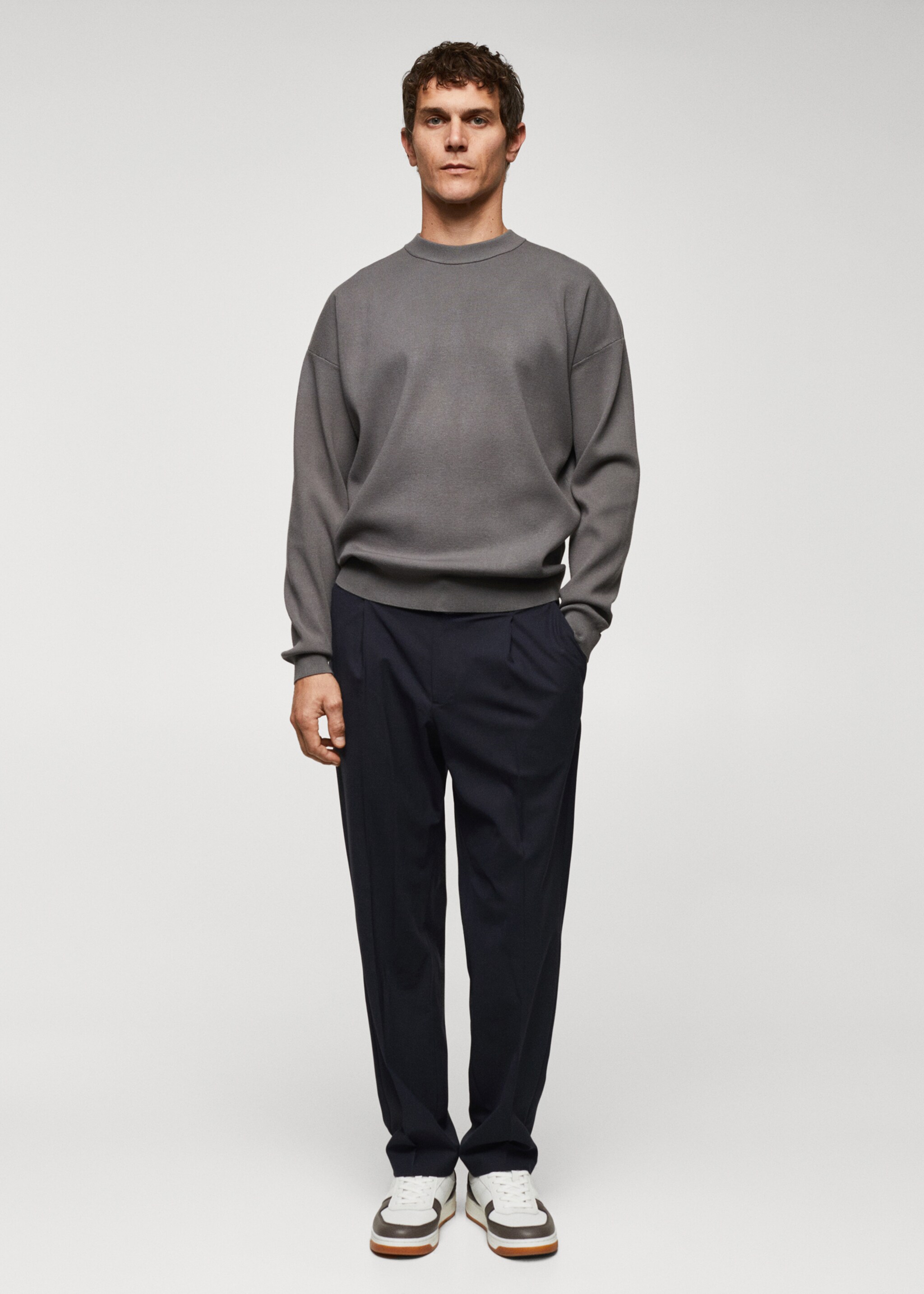 Relaxed-fit wool pants - General plane, Navy. Ref: 57015958-00.
