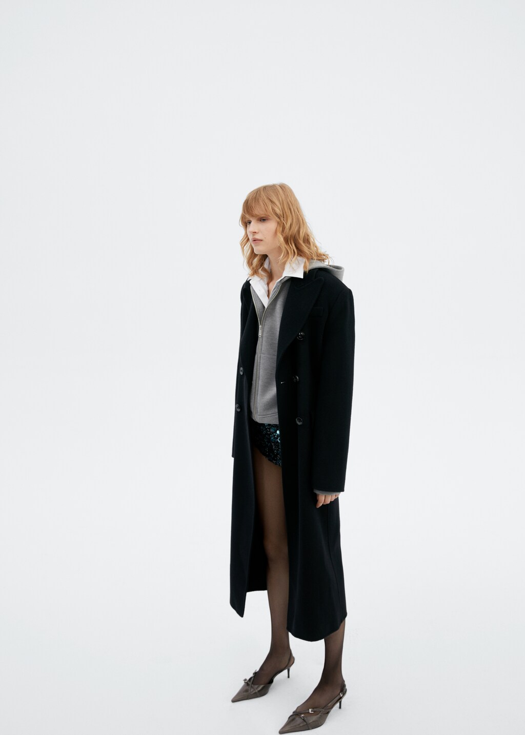 【関税＆送料込み】ChloAC Double-Breasted Virgin Wool Jacke Italian Virgin Wool Double Breasted Short Coat | Karen Millen