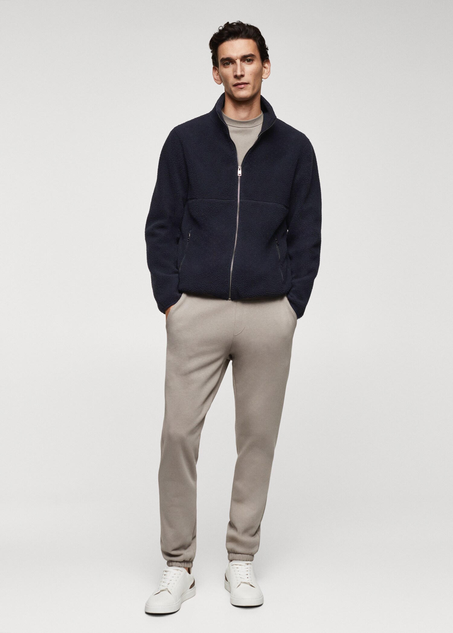 Sweat-shirt polaire col zippé - Plan général