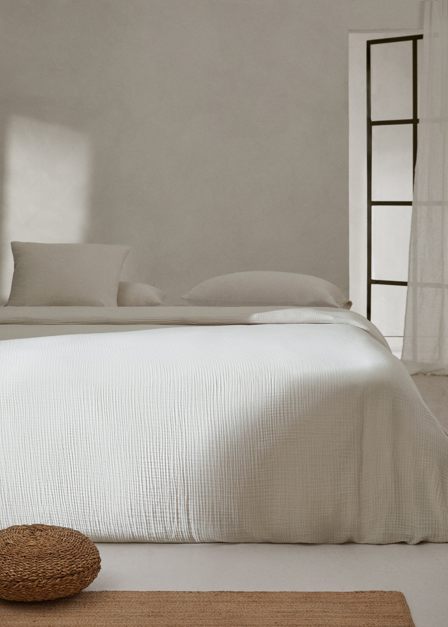 Bettbezug aus Baumwoll-Gaze für 90 cm Bett - Allgemeine Ansicht
