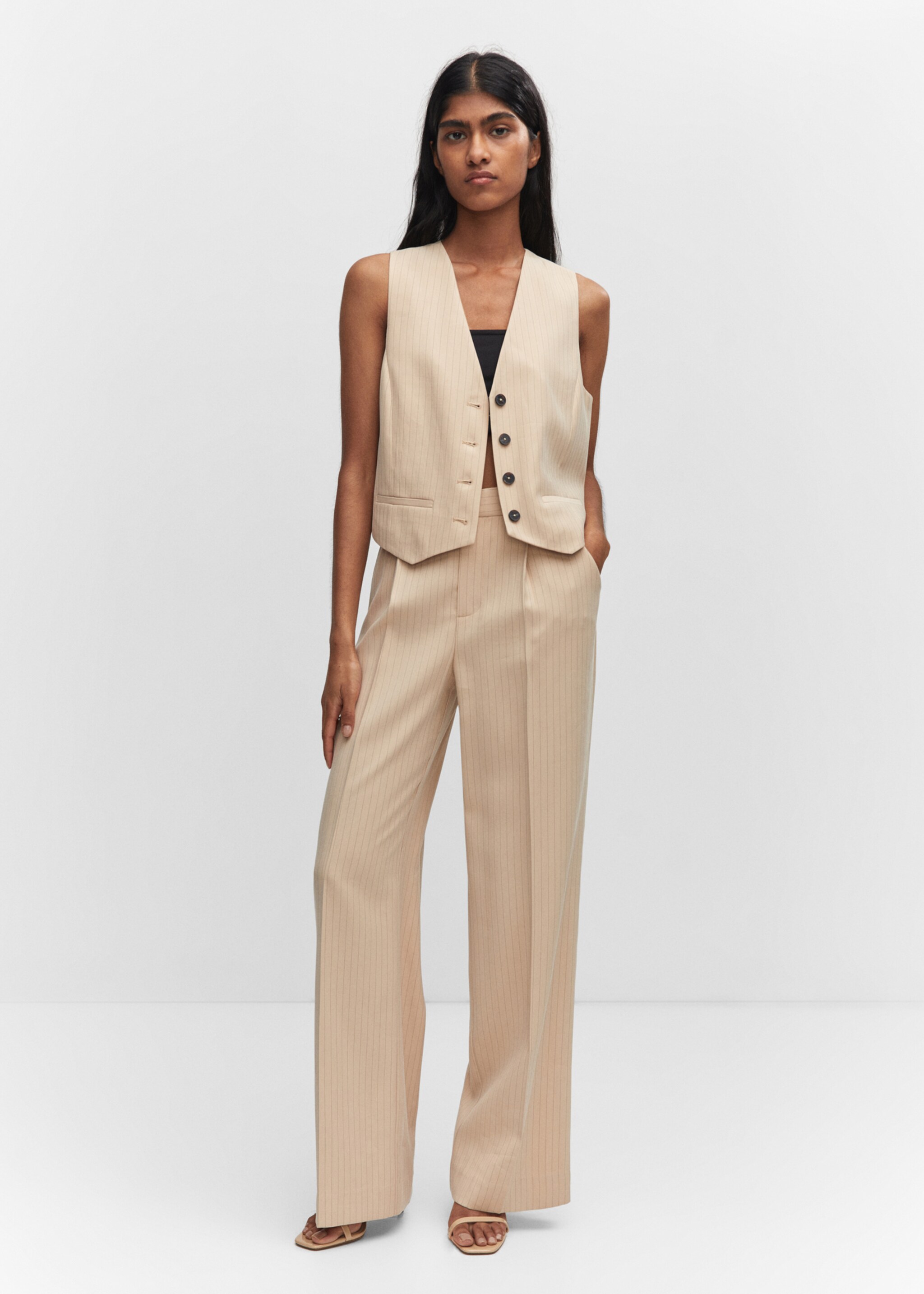 Strapped patent finish sandals - General plane, Nude. Ref: 57020032-00.