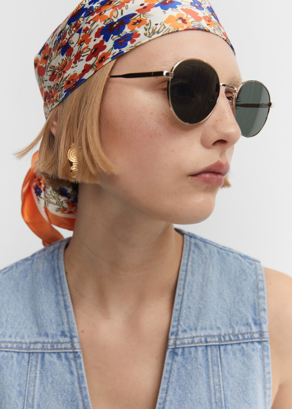 Lunettes de soleil monture metallique rondes