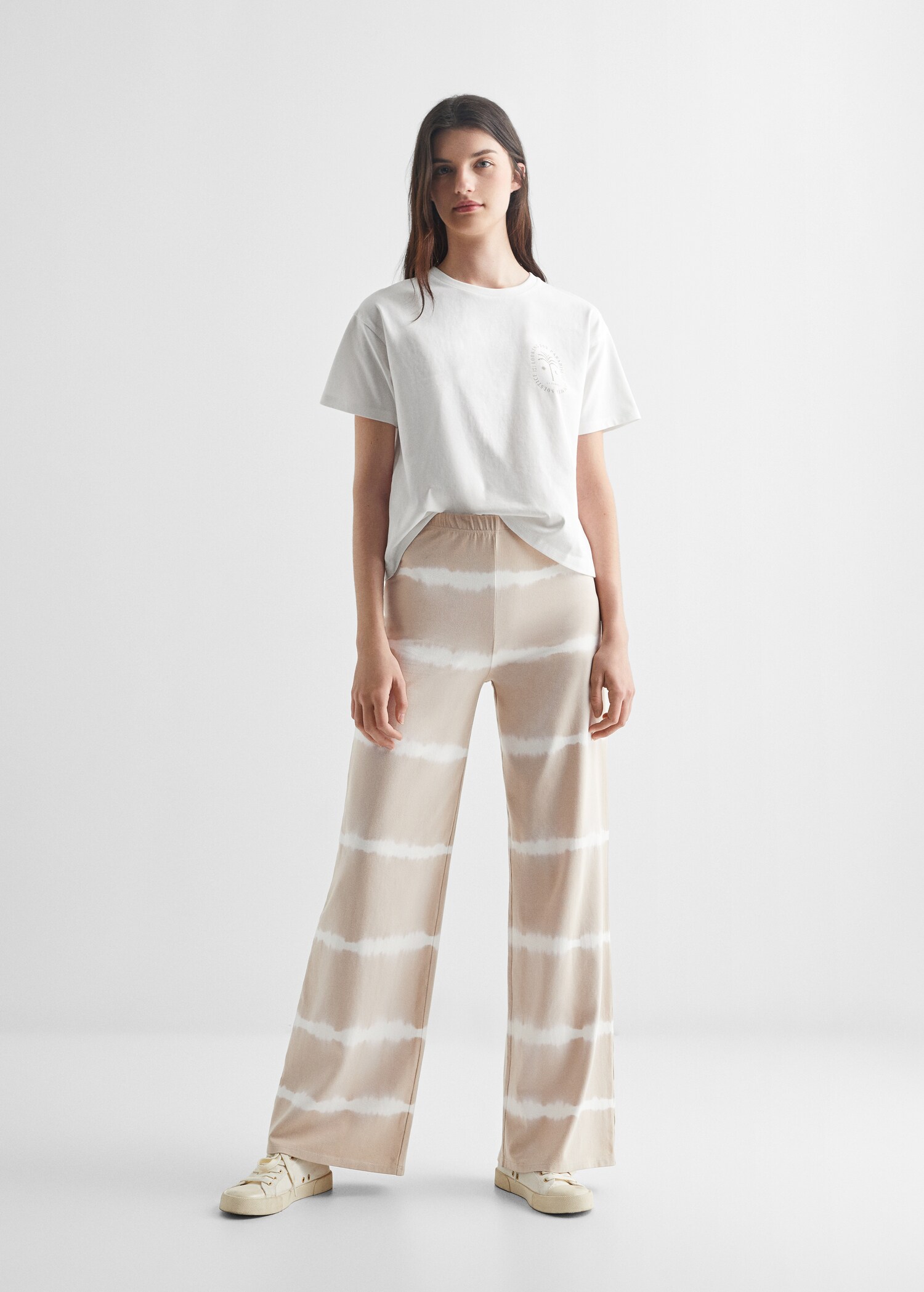 Tie-dye print trousers - General plane