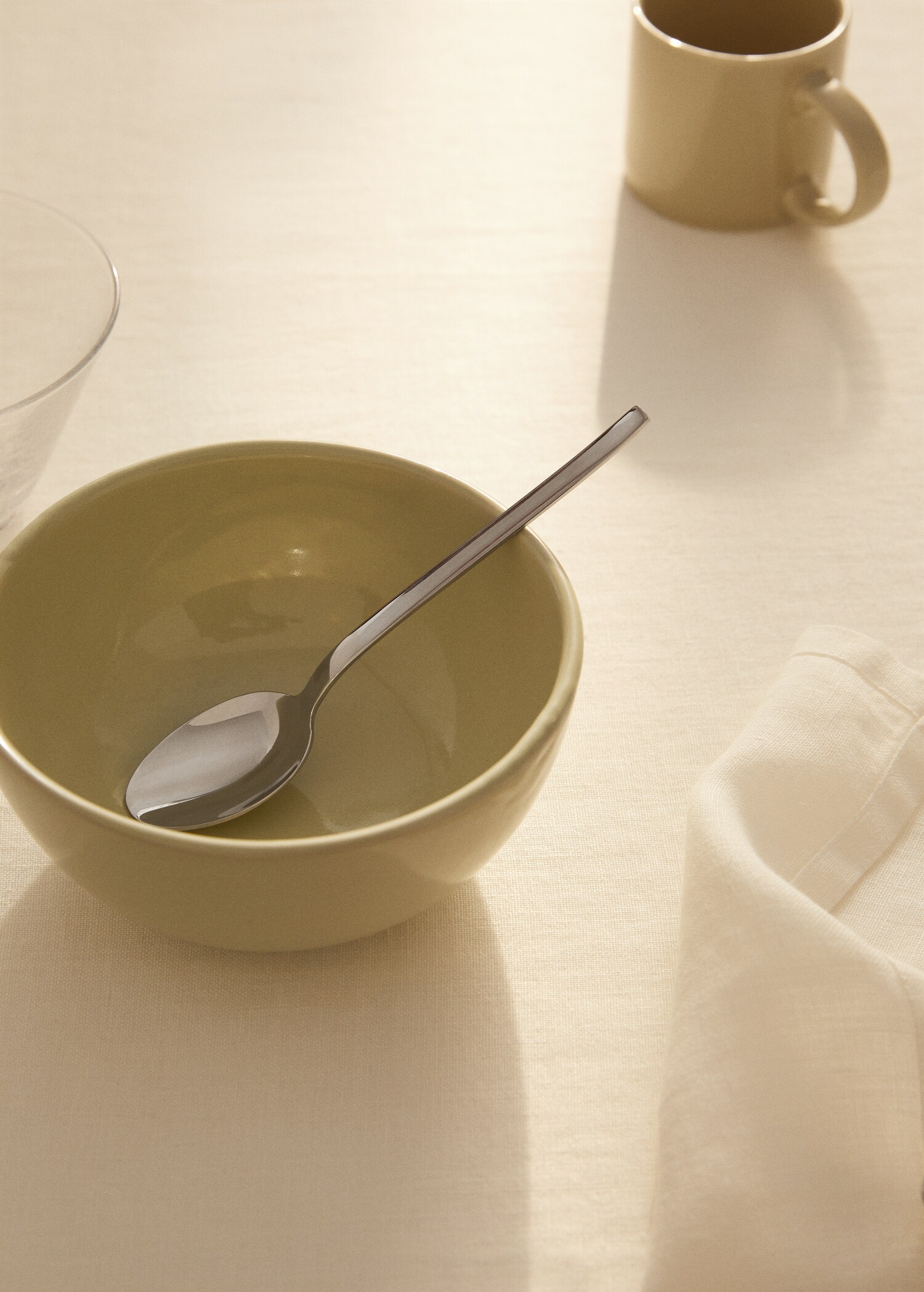 4-pack of 100% steel dessert spoons - General plane