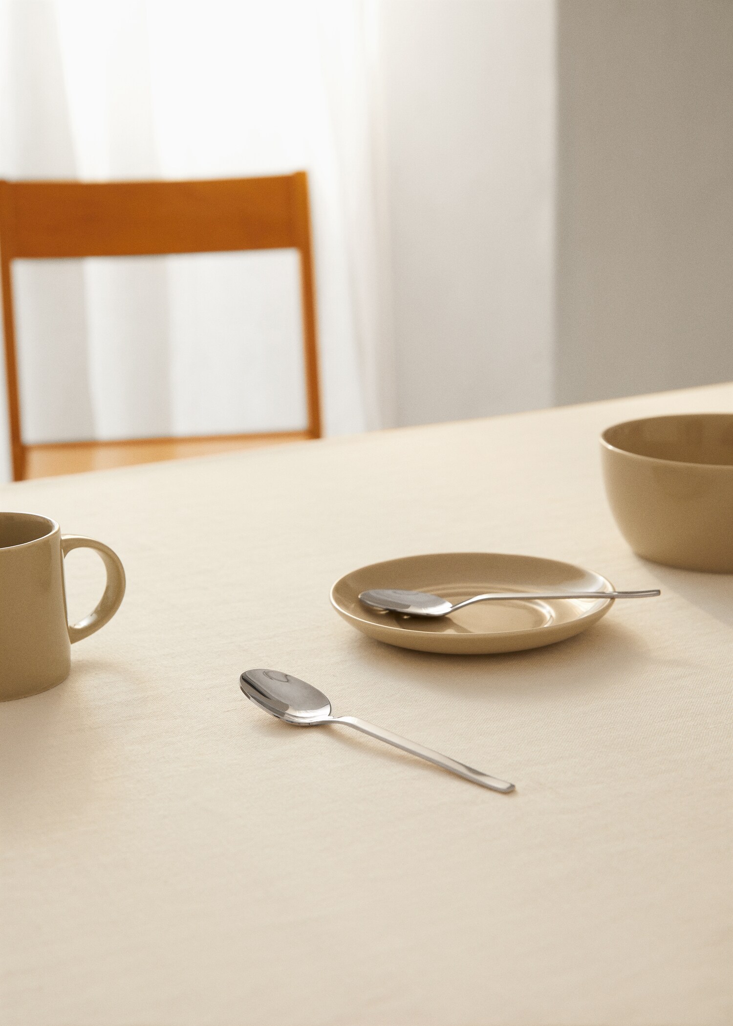 Pack of 4 100% steel coffee spoons - General plane