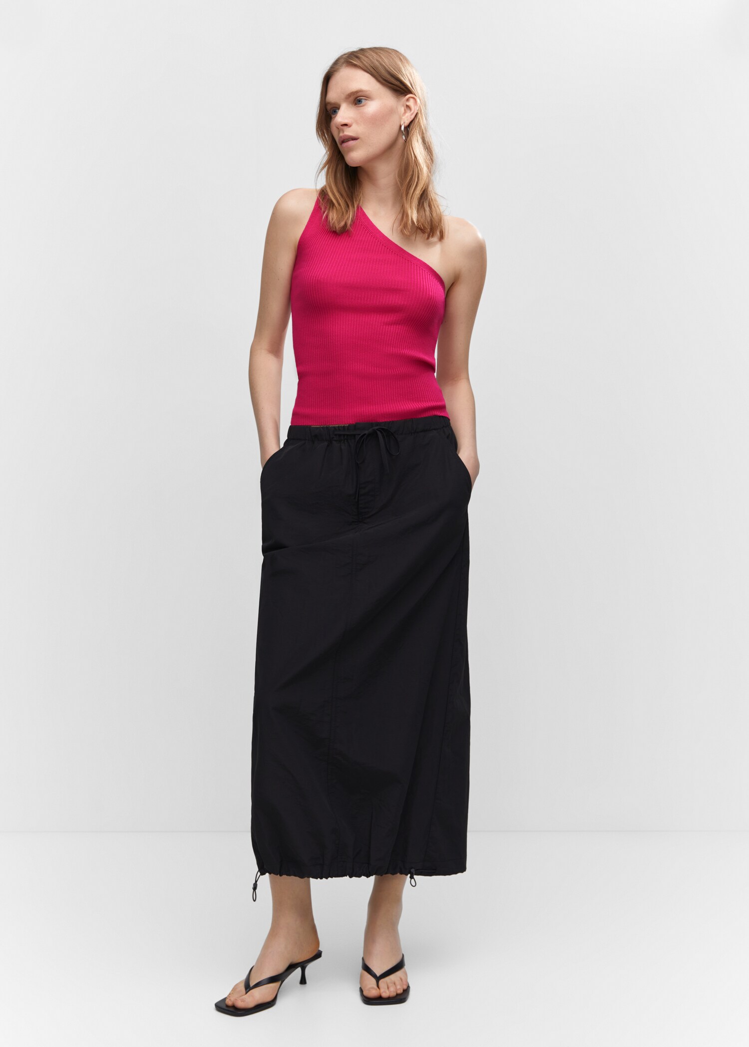 Top maille col asymétrique - Plan général