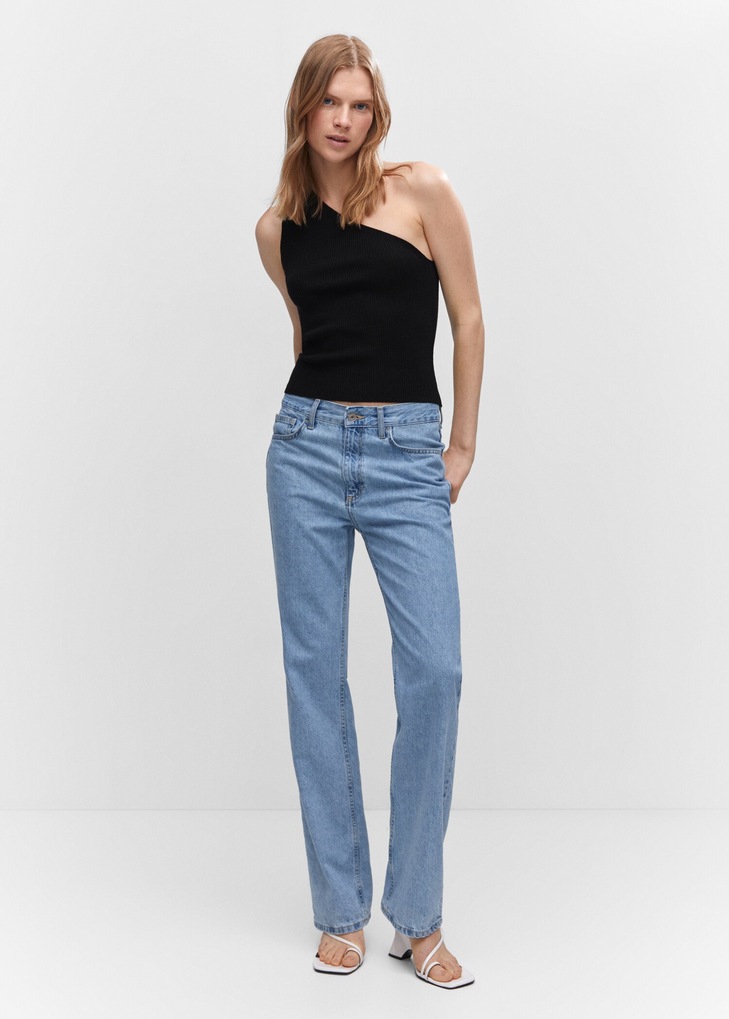 Top maille col asymétrique - Plan général