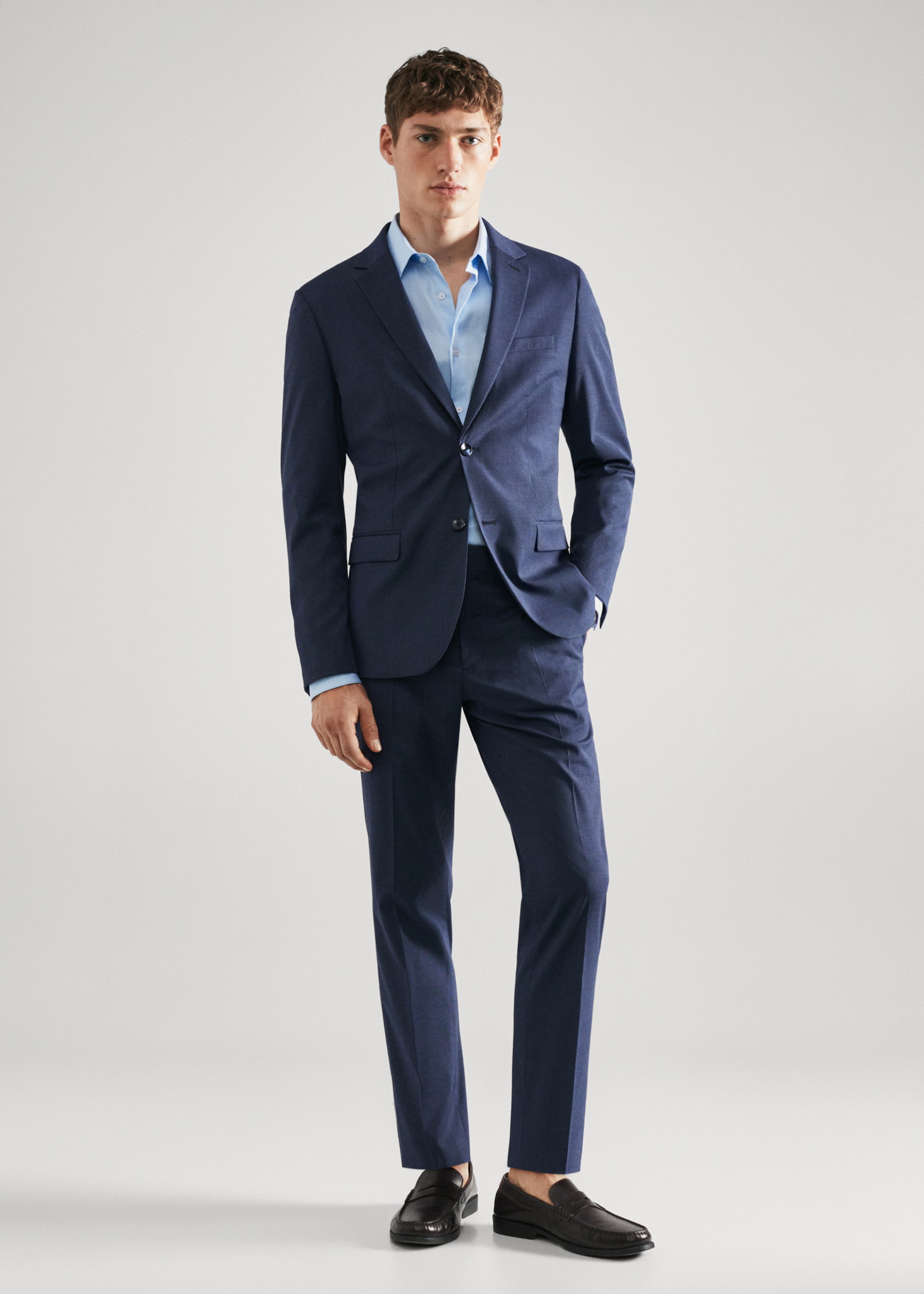 Πουκάμισο κοστουμιού super slim fit ποπλίνα - Γενικό πλάνο