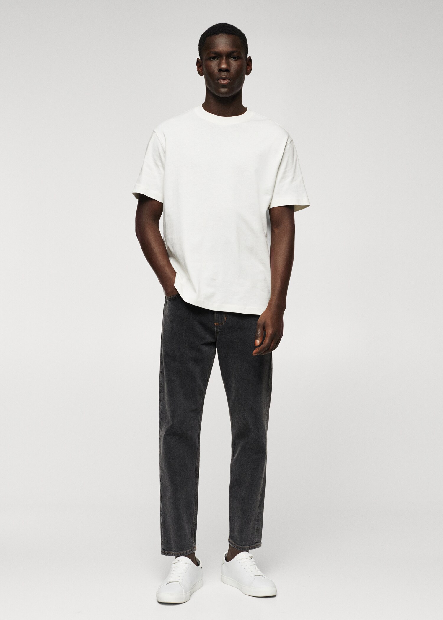 T-shirt essentiel 100 % coton relaxed-fit - Plan général
