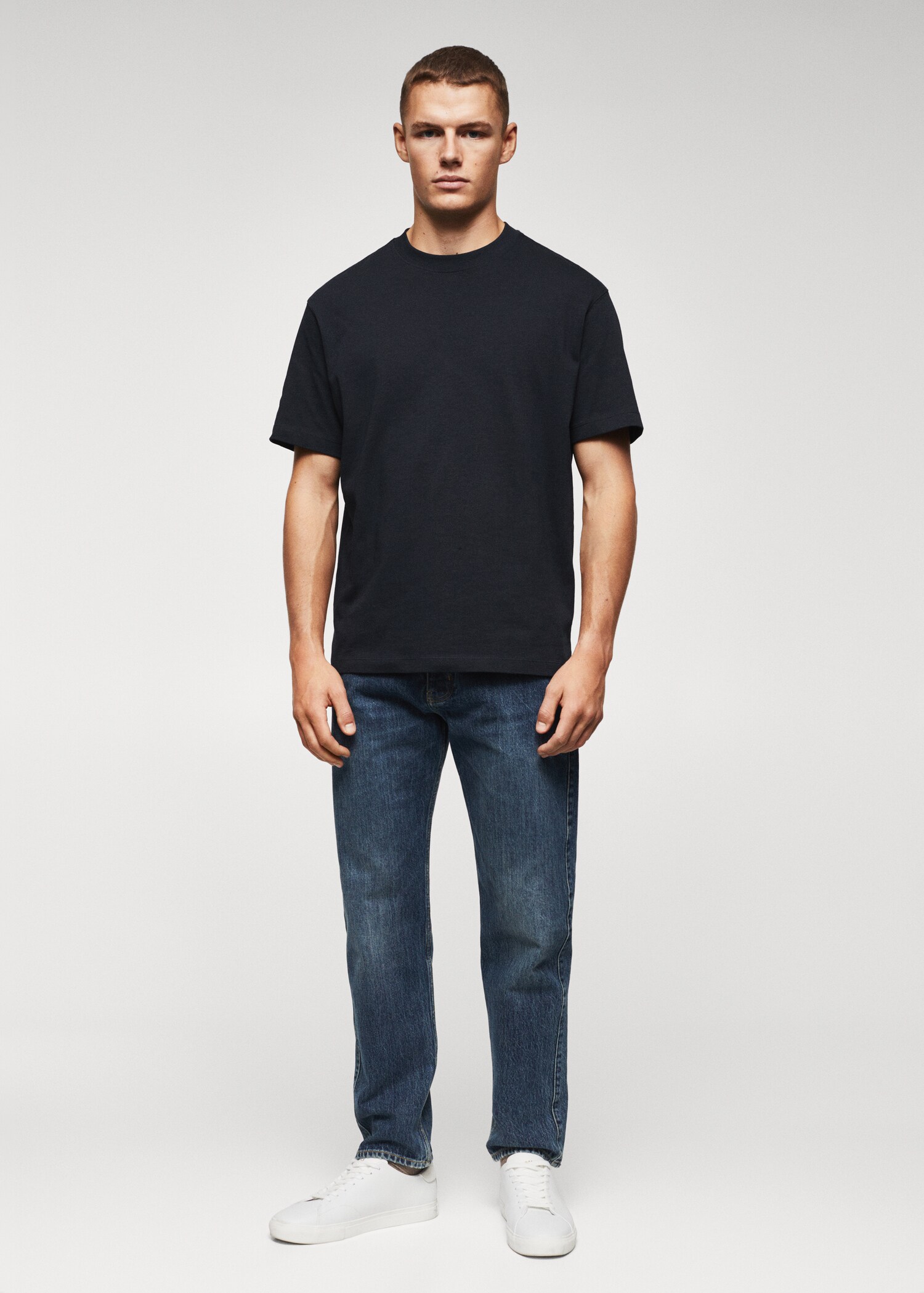 T-shirt essentiel 100 % coton relaxed-fit - Plan général