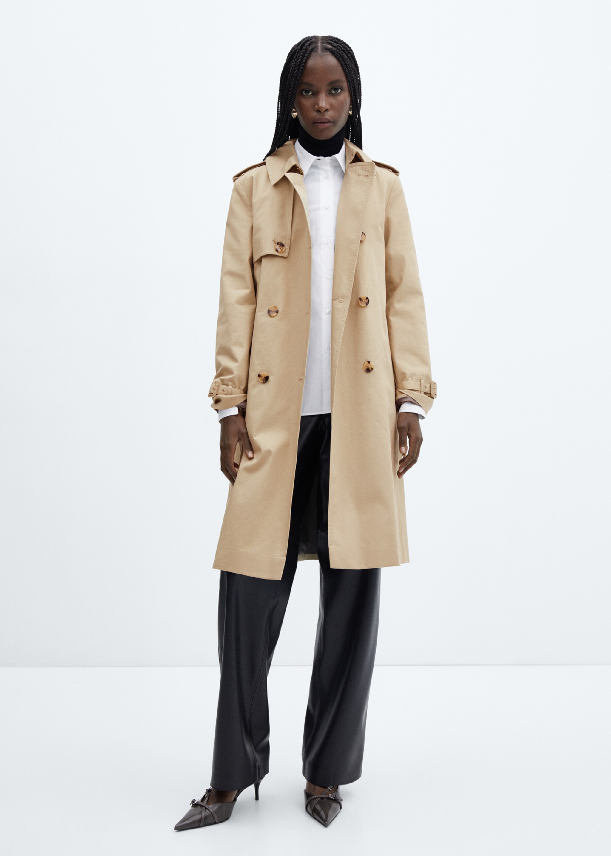 Classic trench coat with belt - General plane