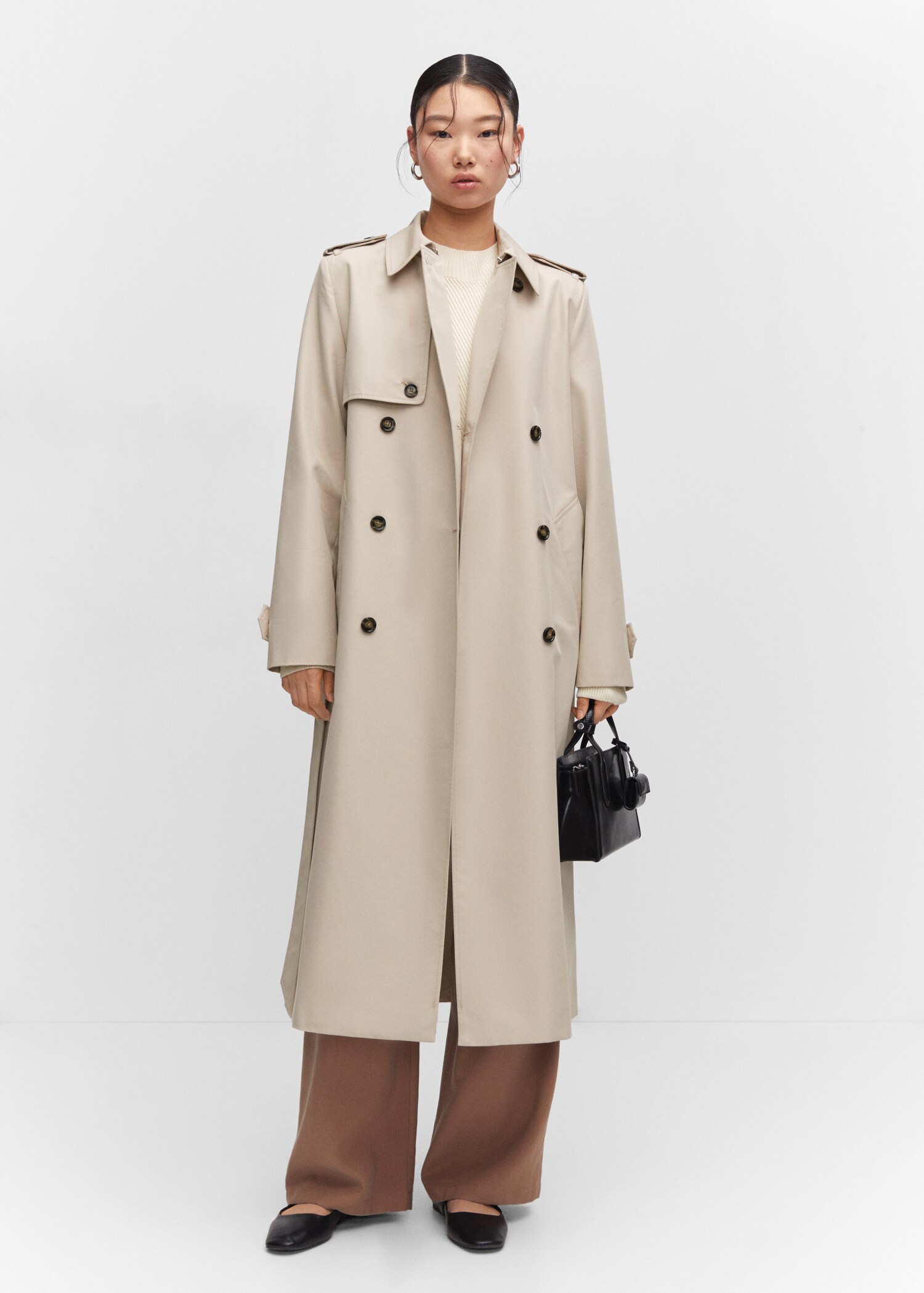 Trench impermeable doble botonadura - Plano general