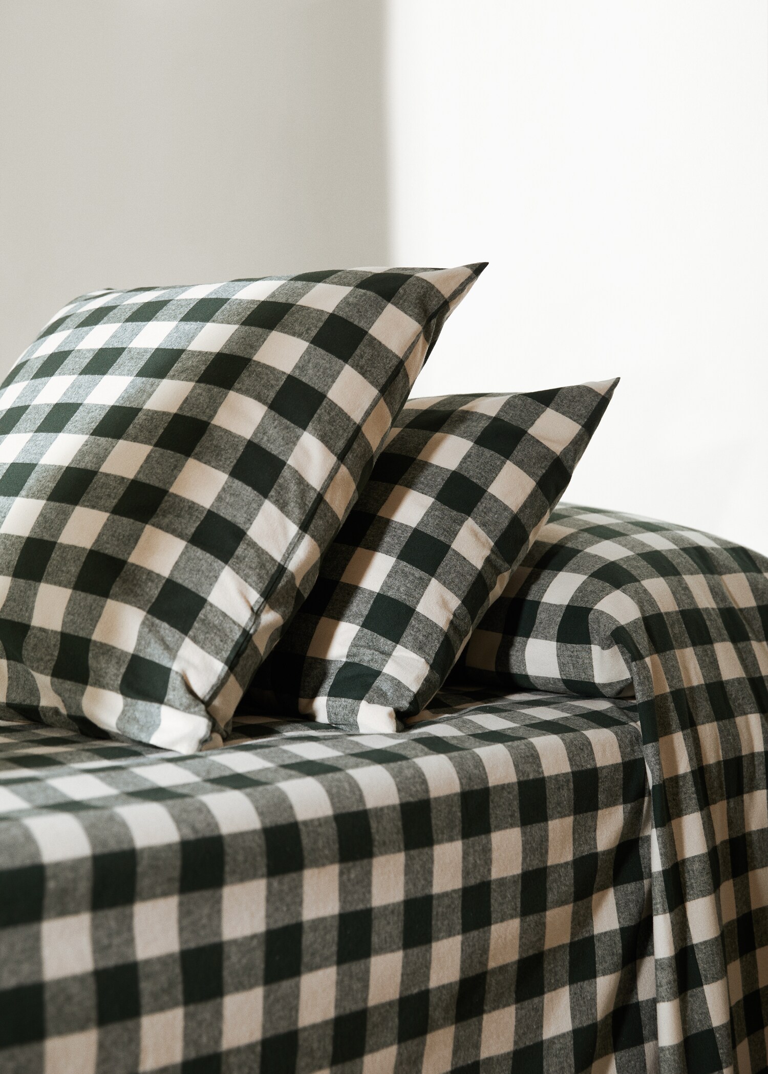 Taie d’oreiller flanelle carreaux 60x60 cm (Lot de 2) - Plan général