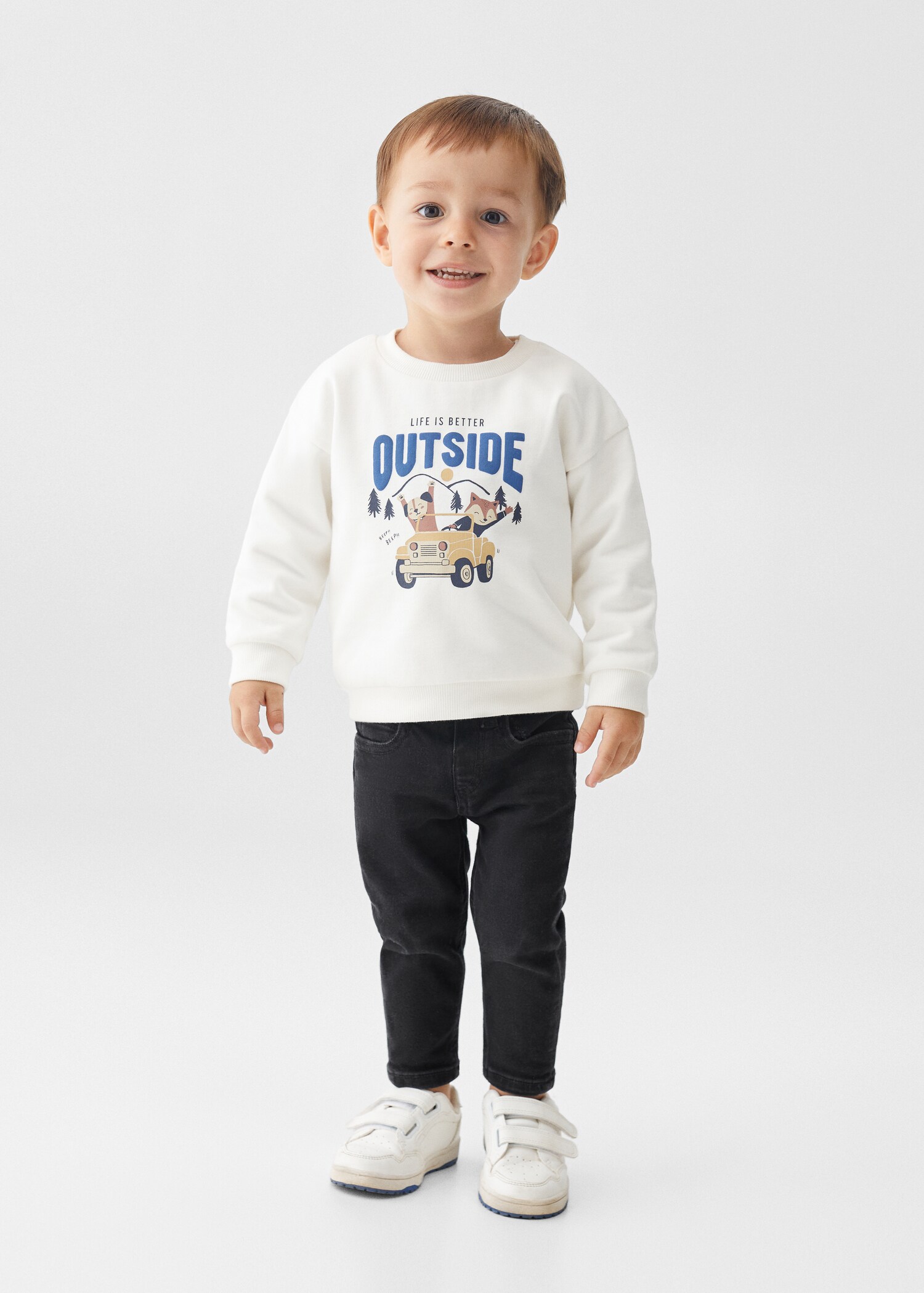Printed cotton sweatshirt - General plane