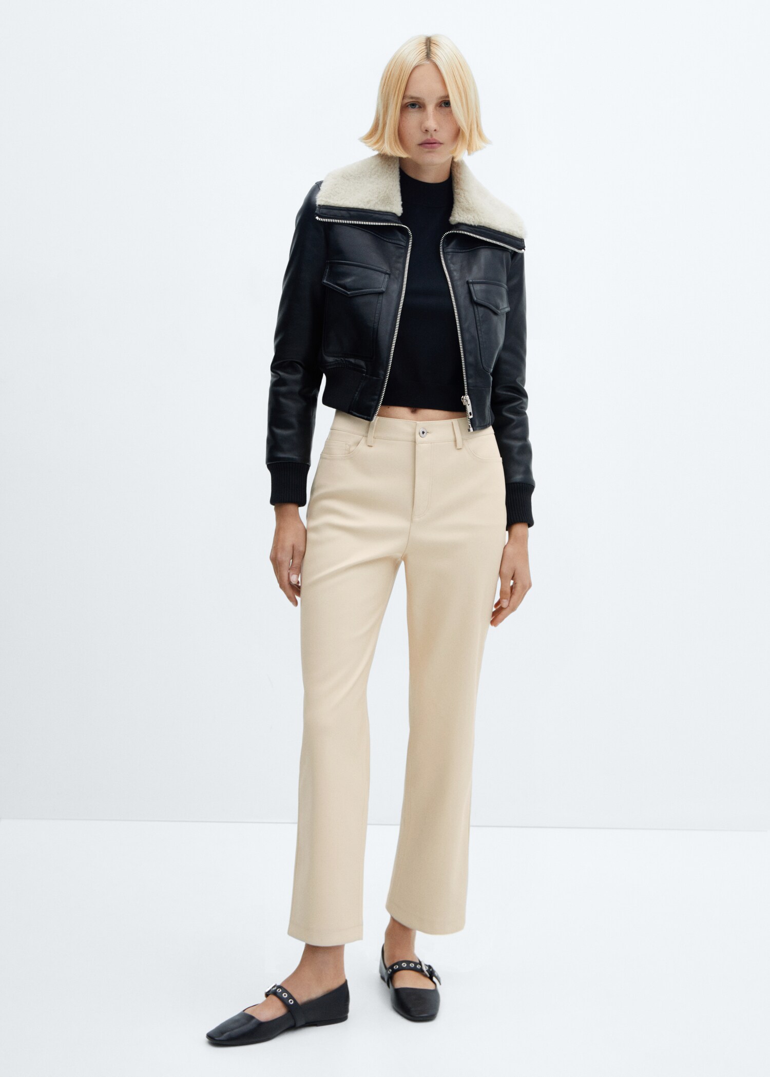 Pantalon droit simili-cuir - Plan général