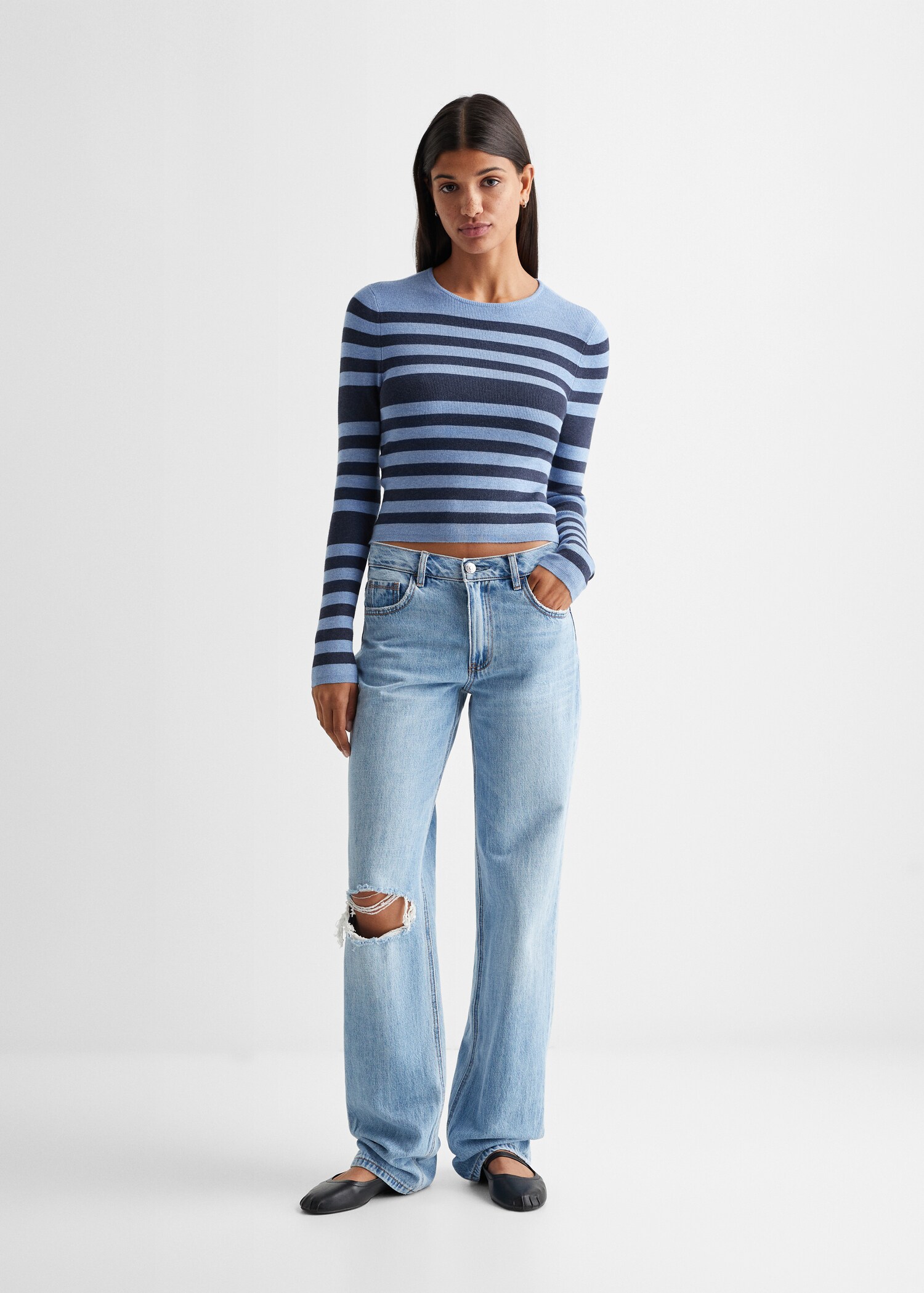 Knit striped sweater - General plane