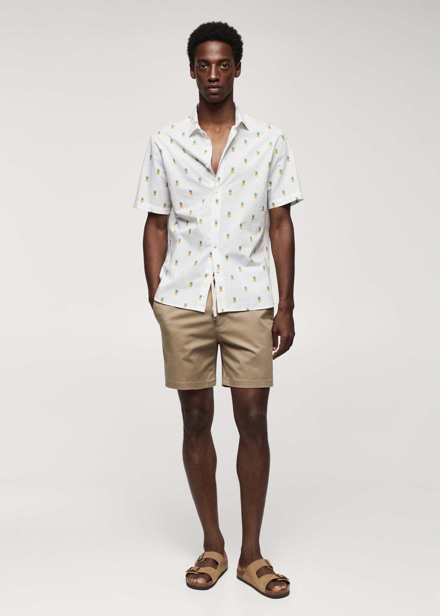 Camicia 100% cotone con stampa ananas - Piano generale