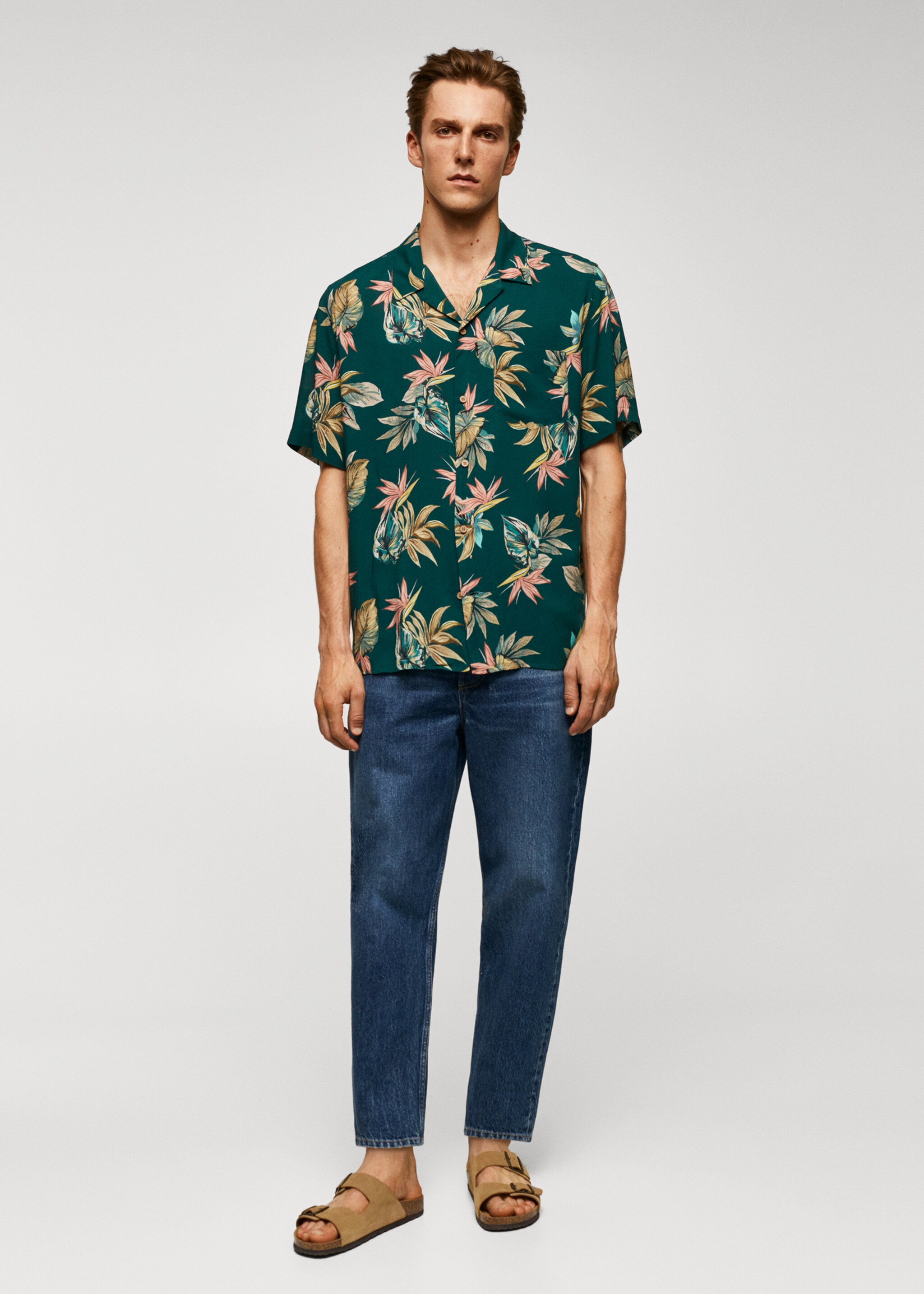 Chemise regular-fit en imprimé hawaïen - Plan général