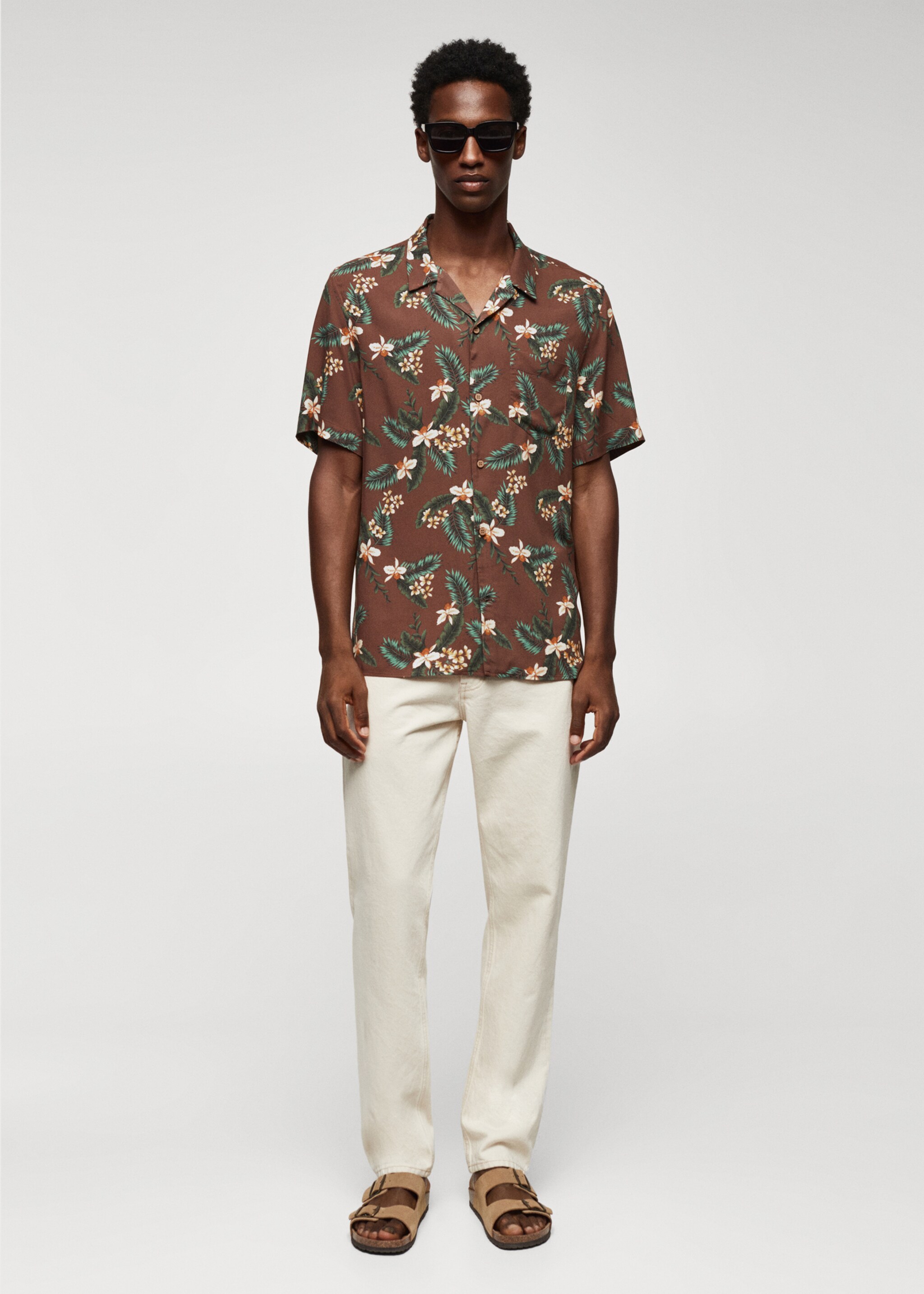 Chemise regular-fit en imprimé hawaïen - Plan général