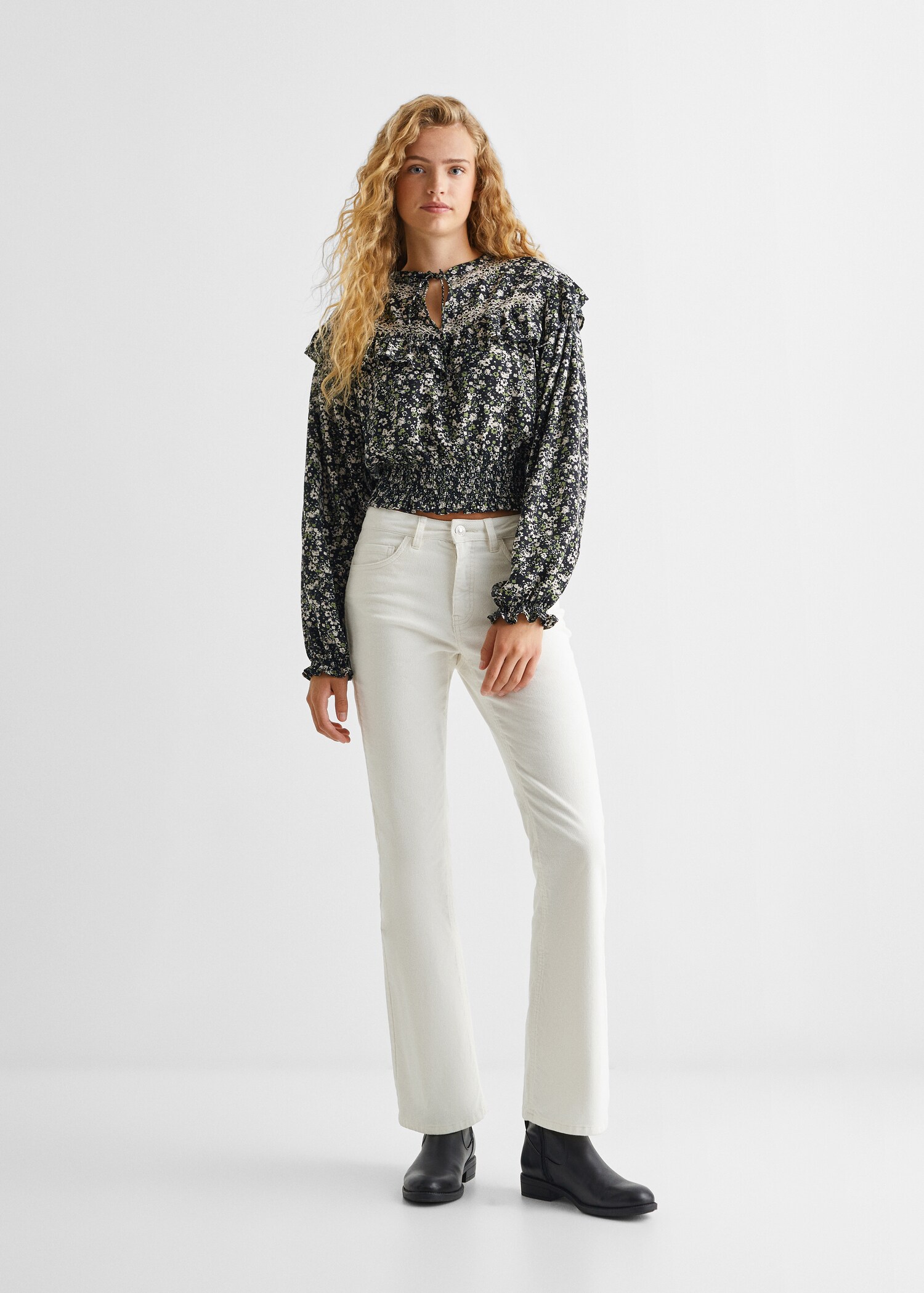 Corduroy straight pants - General plane