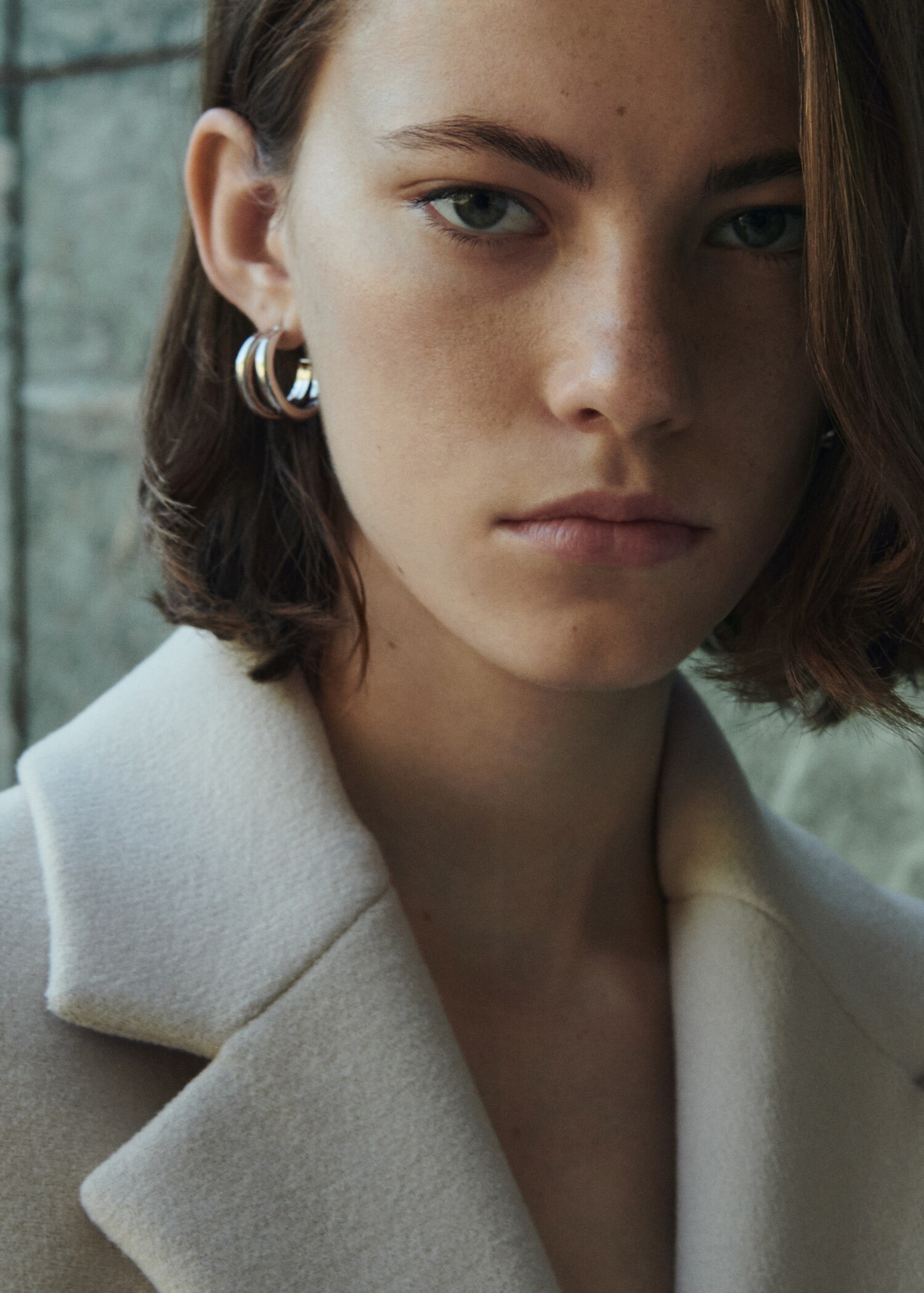 Open double-hoop earrings - General plane