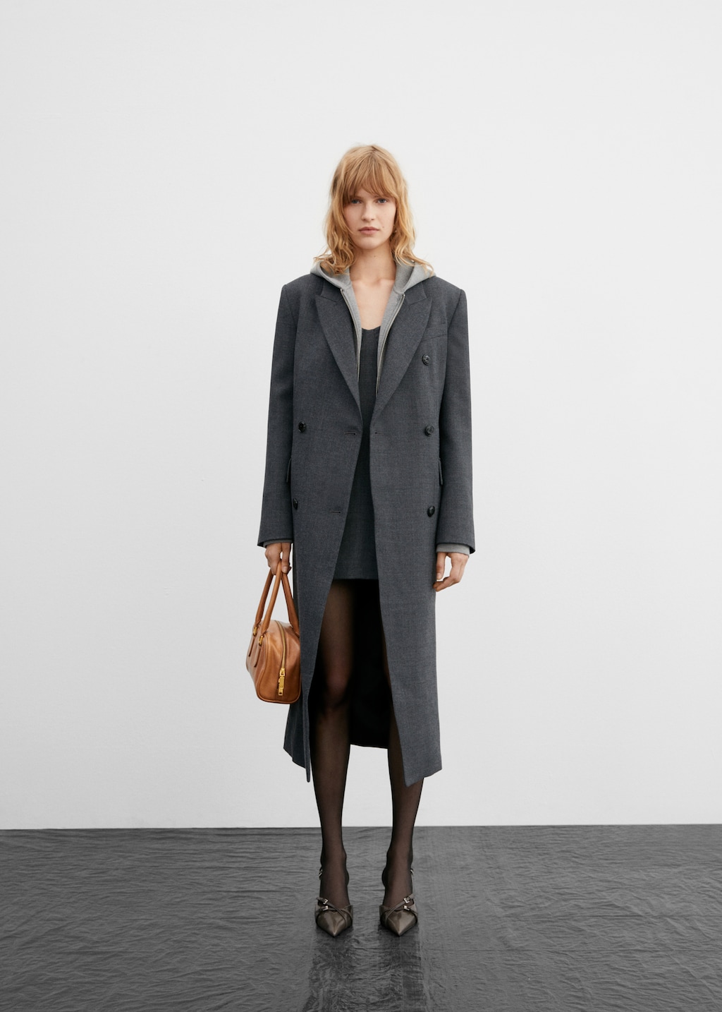 Double-breasted wool coat - Women | MANGO OUTLET USA Double-breasted wool coat - Women | MANGO OUTLET USA