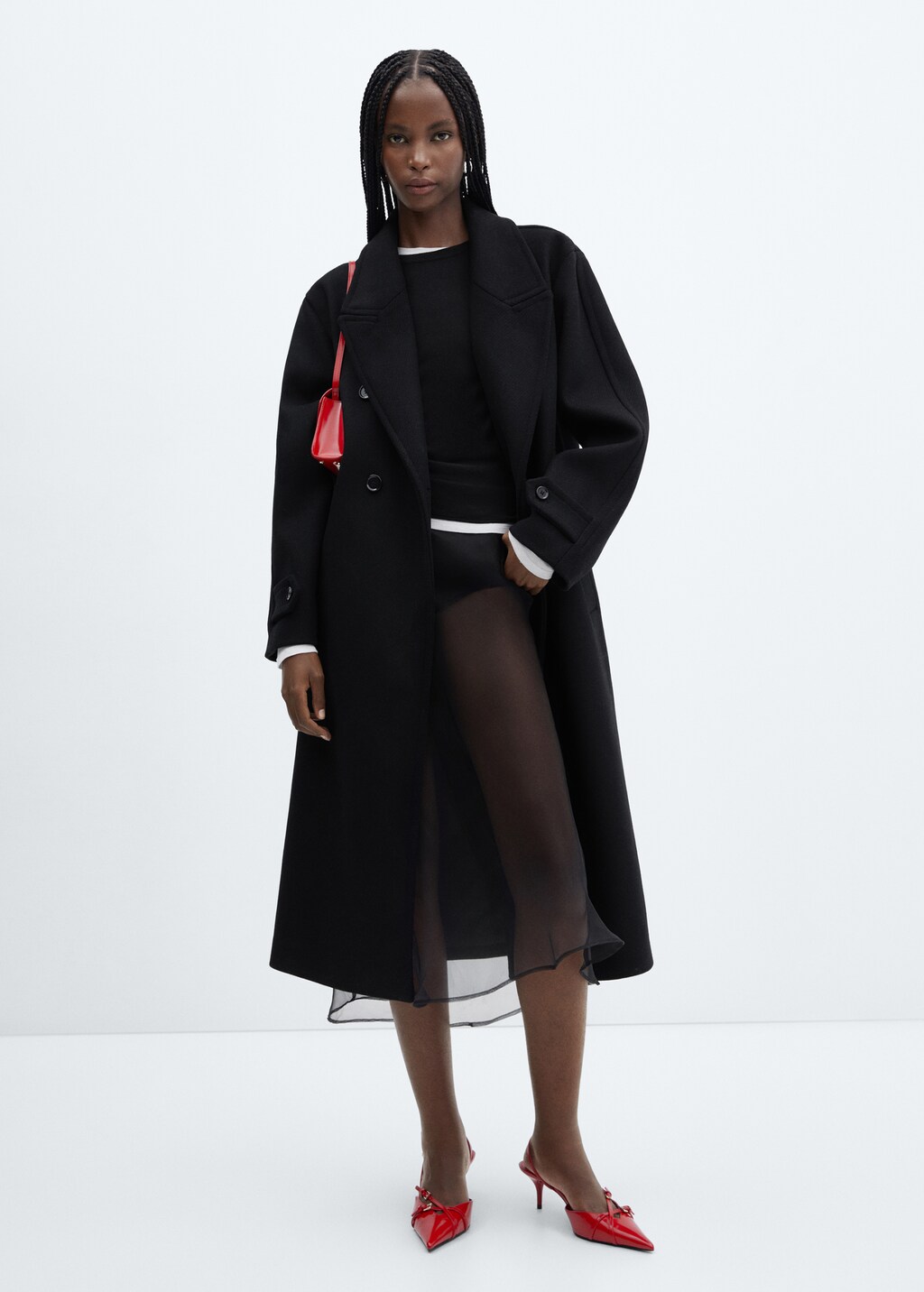 Oversize wool coat - Women | MANGO OUTLET USA